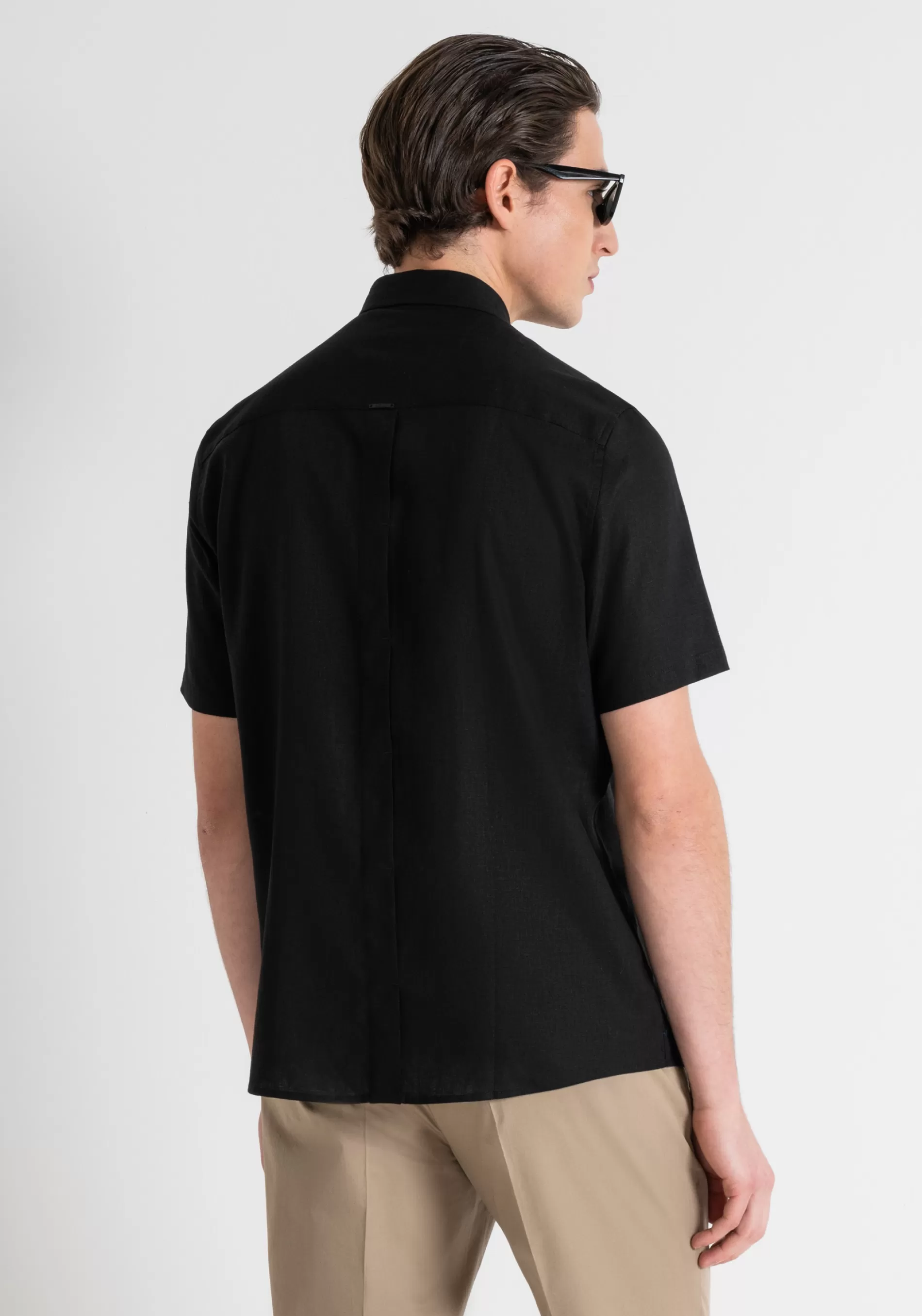 Best Sale ADALIA REGULAR STRAIGHT FIT SHIRT IN LINEN VISCOSE WITH SOFT HAND Shirts