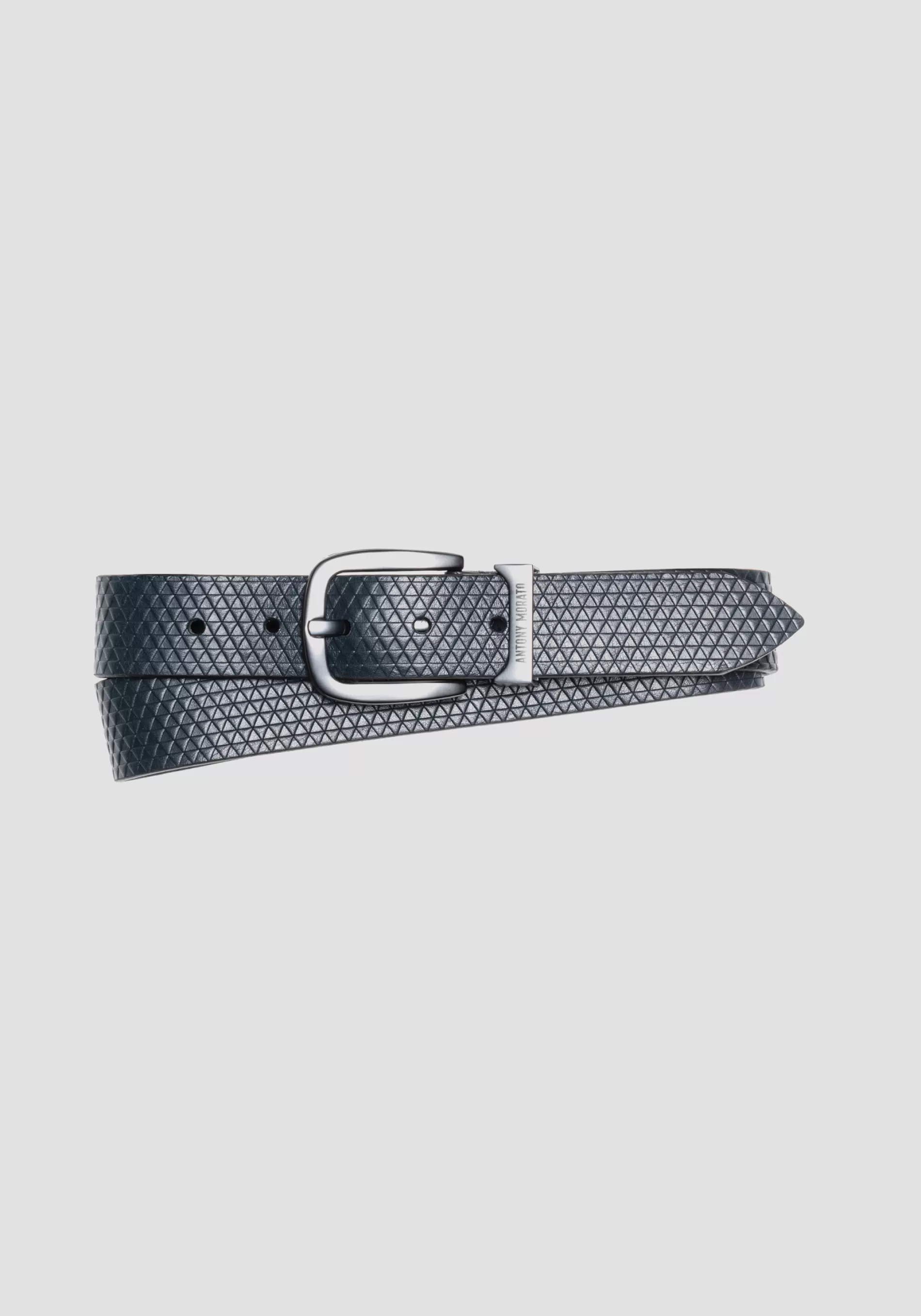 Sale BELT IN 100% LEATHER WITH GEOMETRIC PATTERN Belts