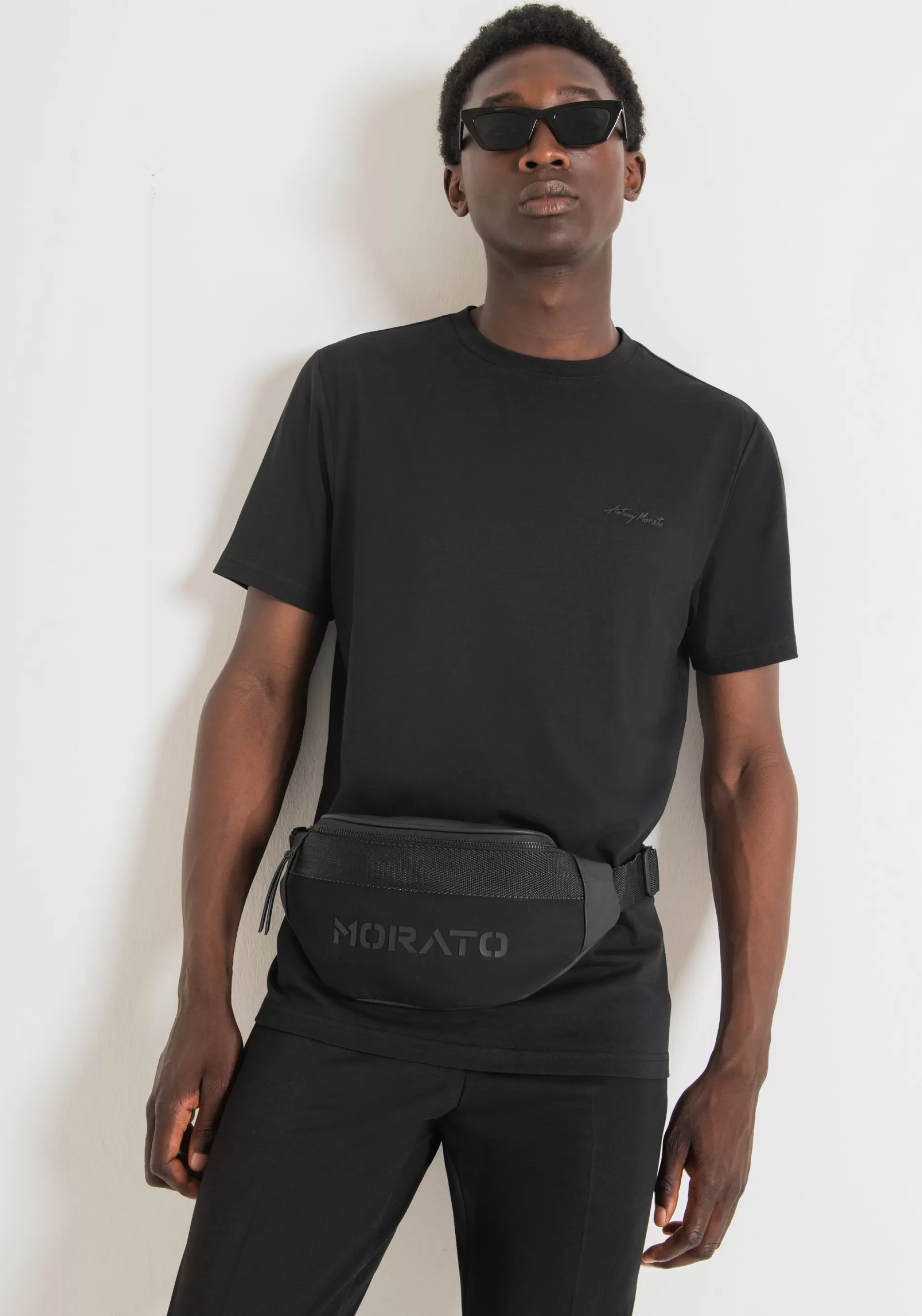 Outlet BUM BAG IN POPLIN AND TECHNICAL FABRIC WITH LOGO Handbags