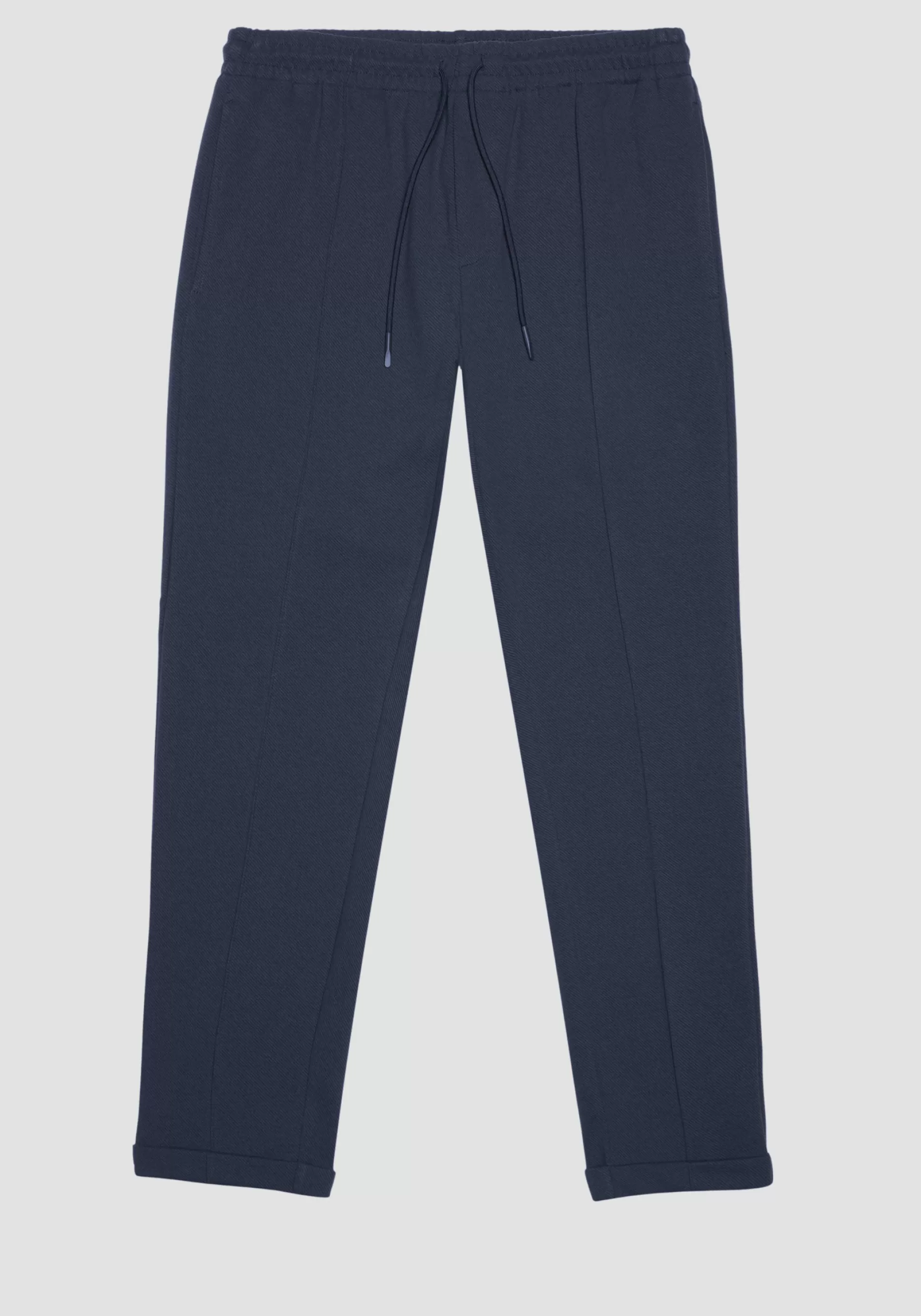 Discount CARROT FIT TROUSERS IN STRETCH COTTON BLEND TWILL WITH LOGO PLAQUE Trousers