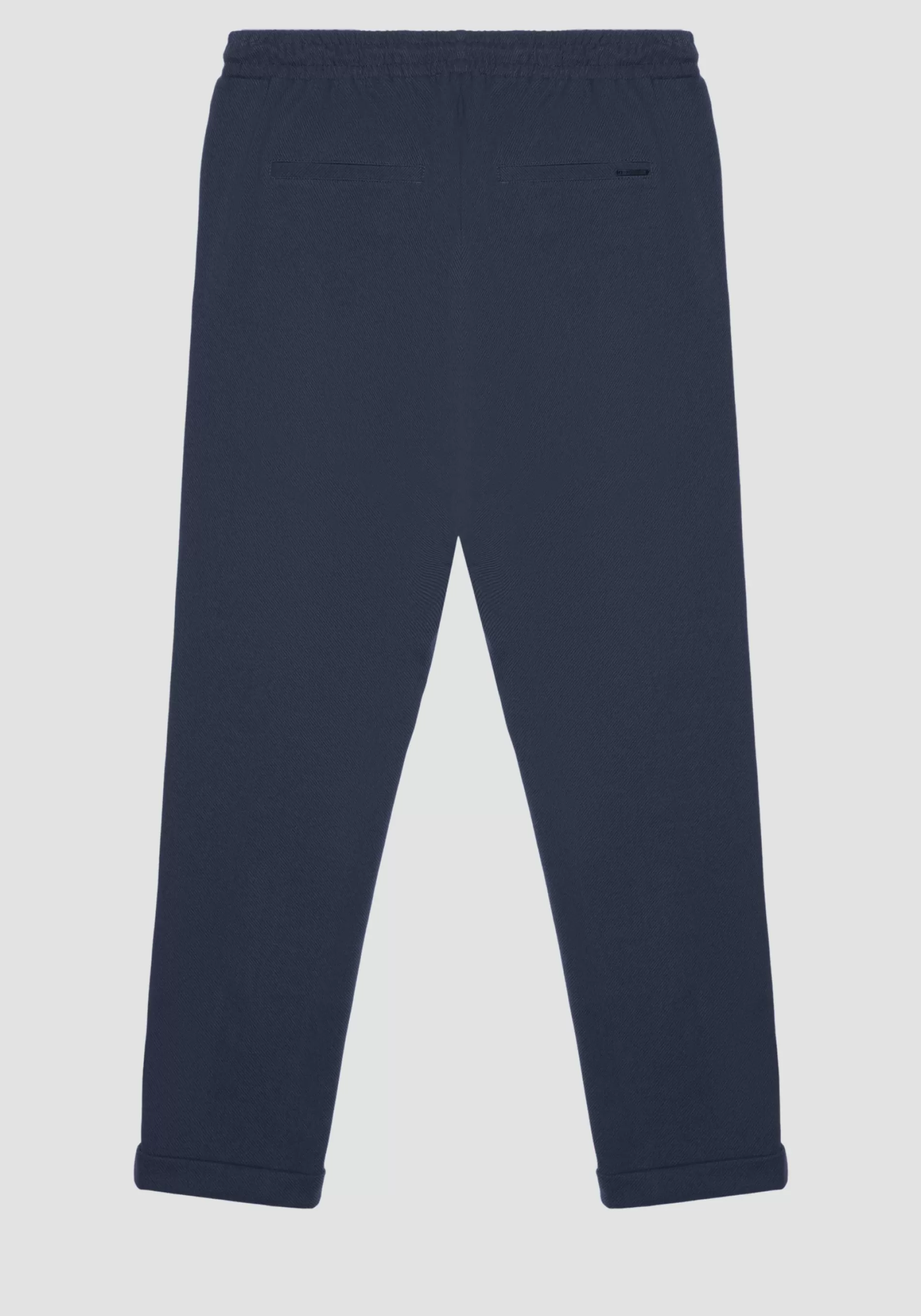 Discount CARROT FIT TROUSERS IN STRETCH COTTON BLEND TWILL WITH LOGO PLAQUE Trousers
