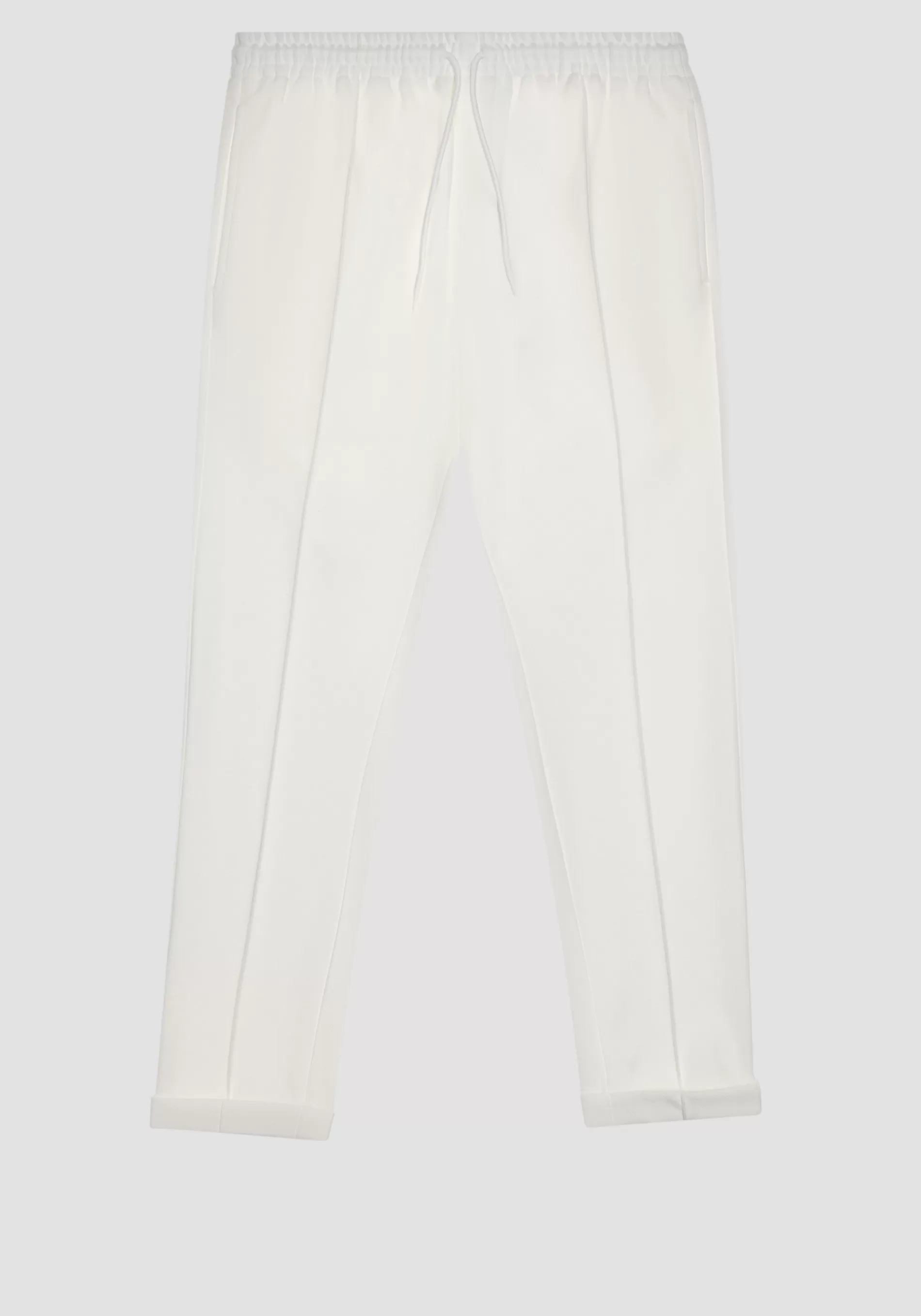 Discount CARROT FIT TROUSERS IN STRETCH COTTON BLEND TWILL WITH LOGO PLAQUE Trousers