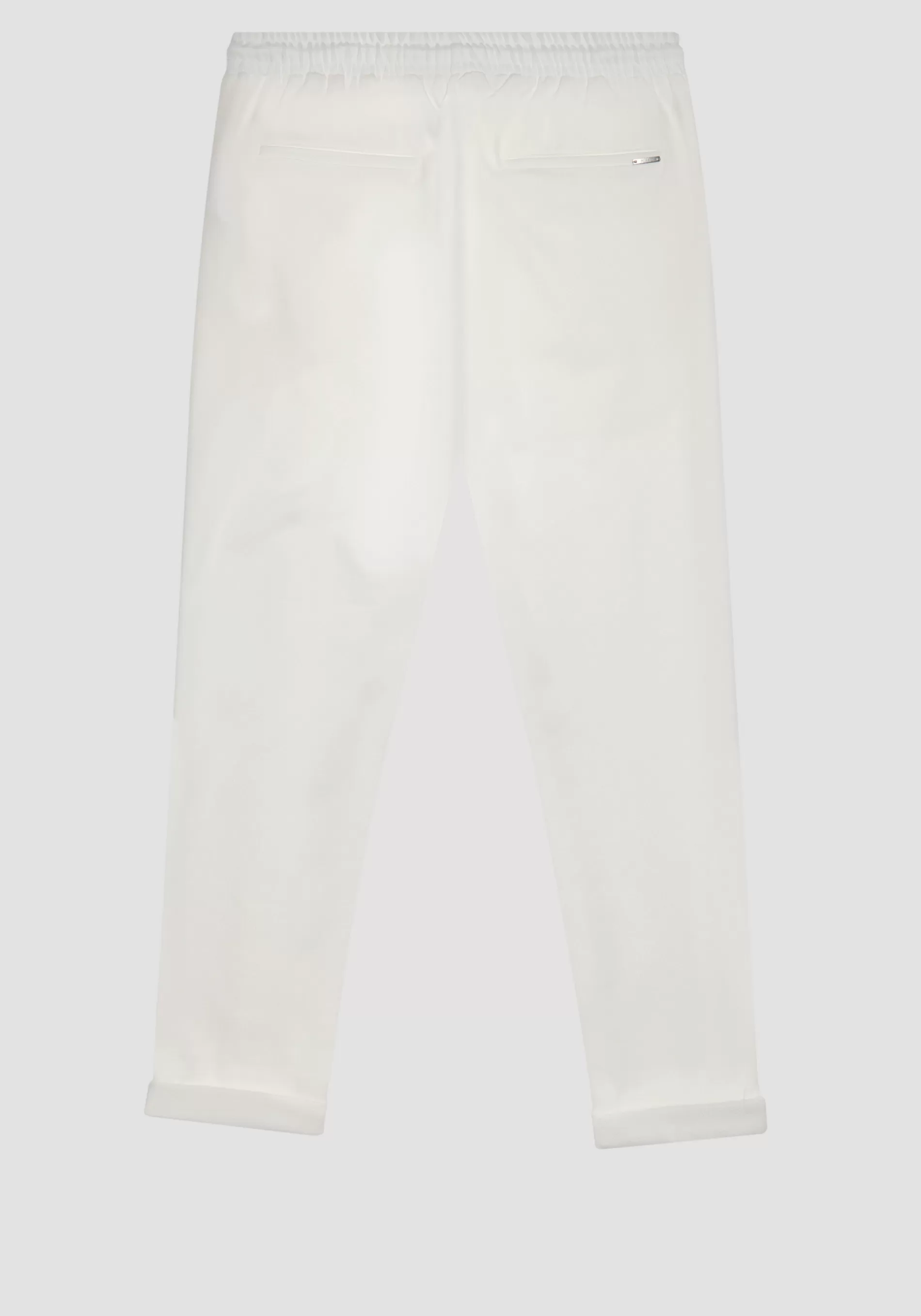 Discount CARROT FIT TROUSERS IN STRETCH COTTON BLEND TWILL WITH LOGO PLAQUE Trousers