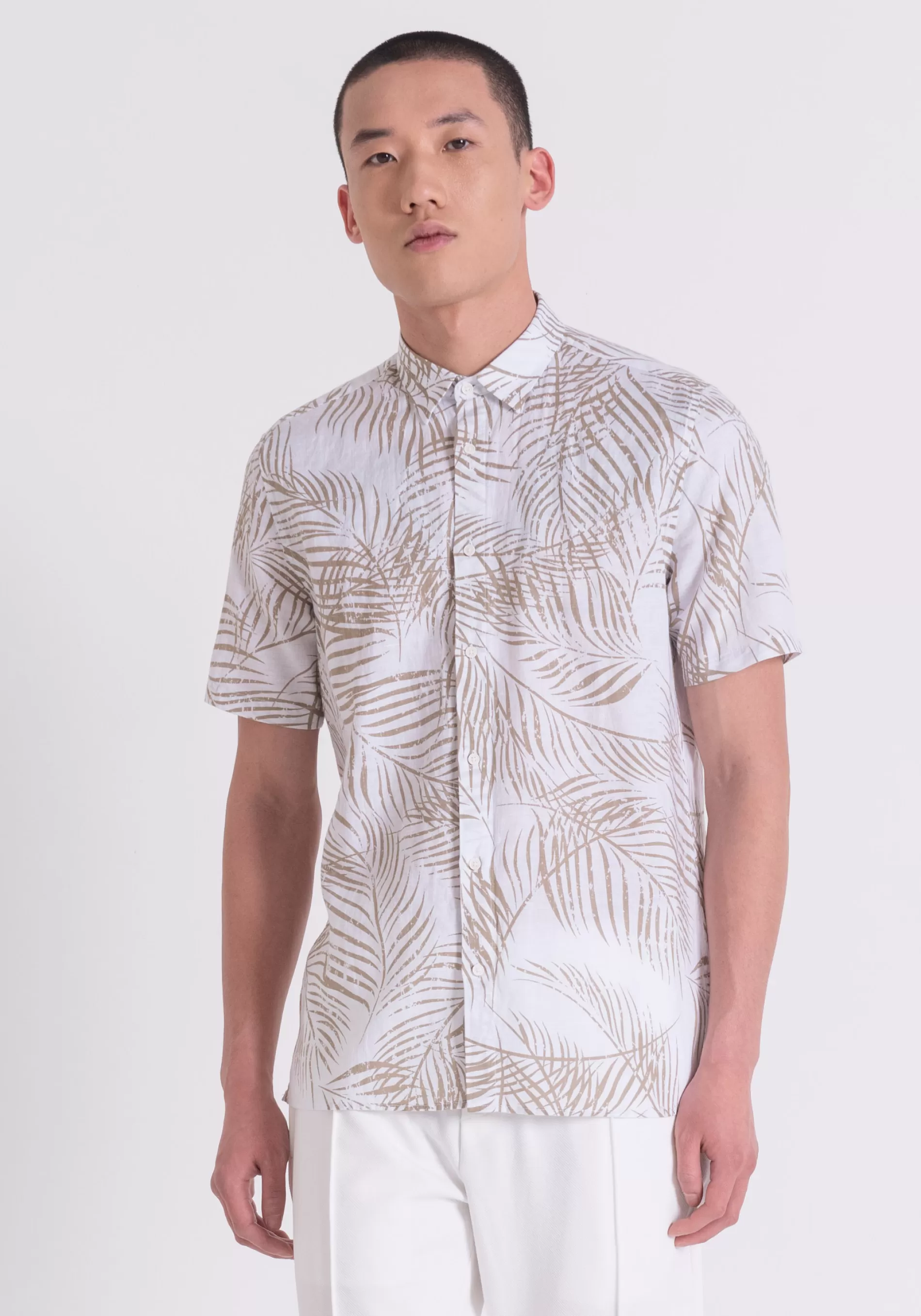 New HONOLULU REGULAR STRAIGHT FIT SHIRT IN COTTON WITH SAN GALLO LACE DETAIL Shirts