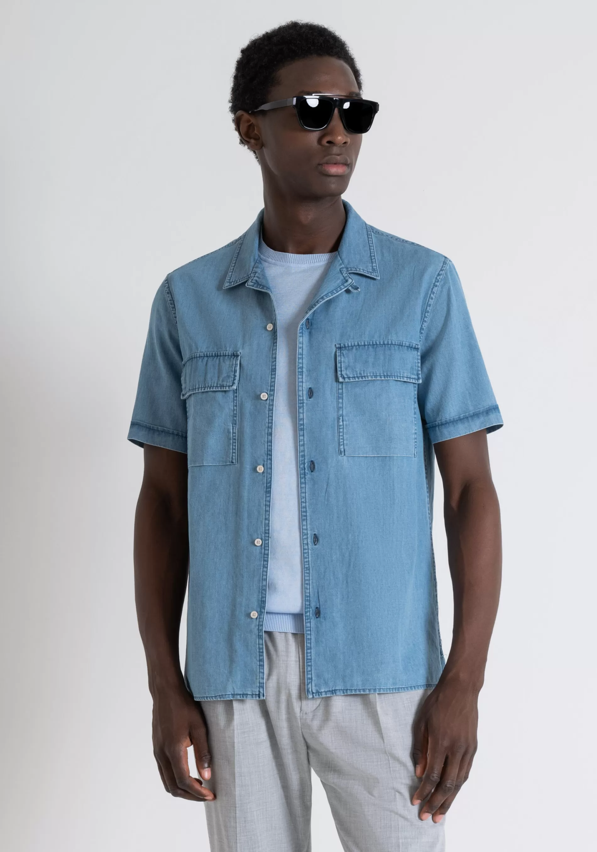 Cheap HONOLULU REGULAR STRAIGHT FIT SHIRT IN PRINTED COTTON VISCOSE BLEND Shirts