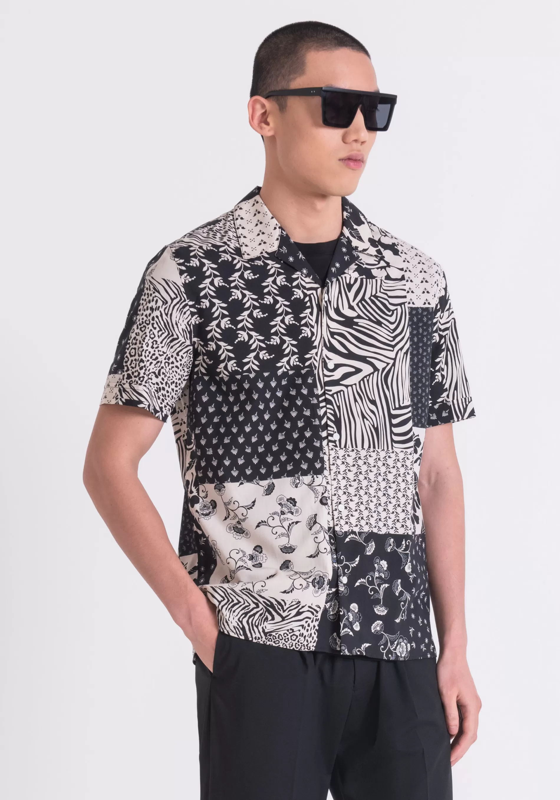 Outlet HONOLULU REGULAR STRAIGHT FIT SHIRT IN PRINTED COTTON WITH SOFT HAND Shirts