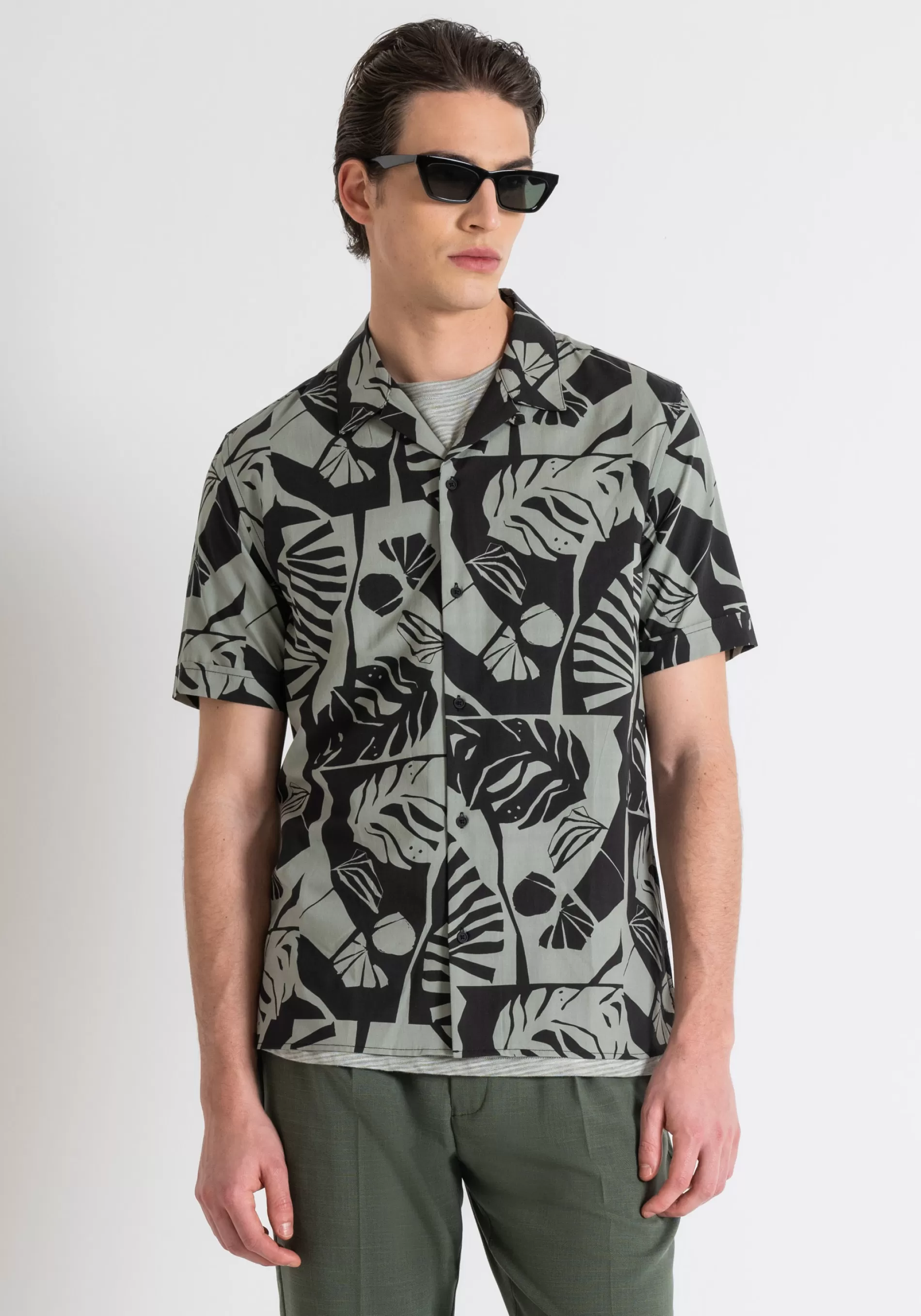 Discount HONOLULU REGULAR STRAIGHT FIT SHIRT IN PRINTED COTTON WITH SOFT HAND Shirts