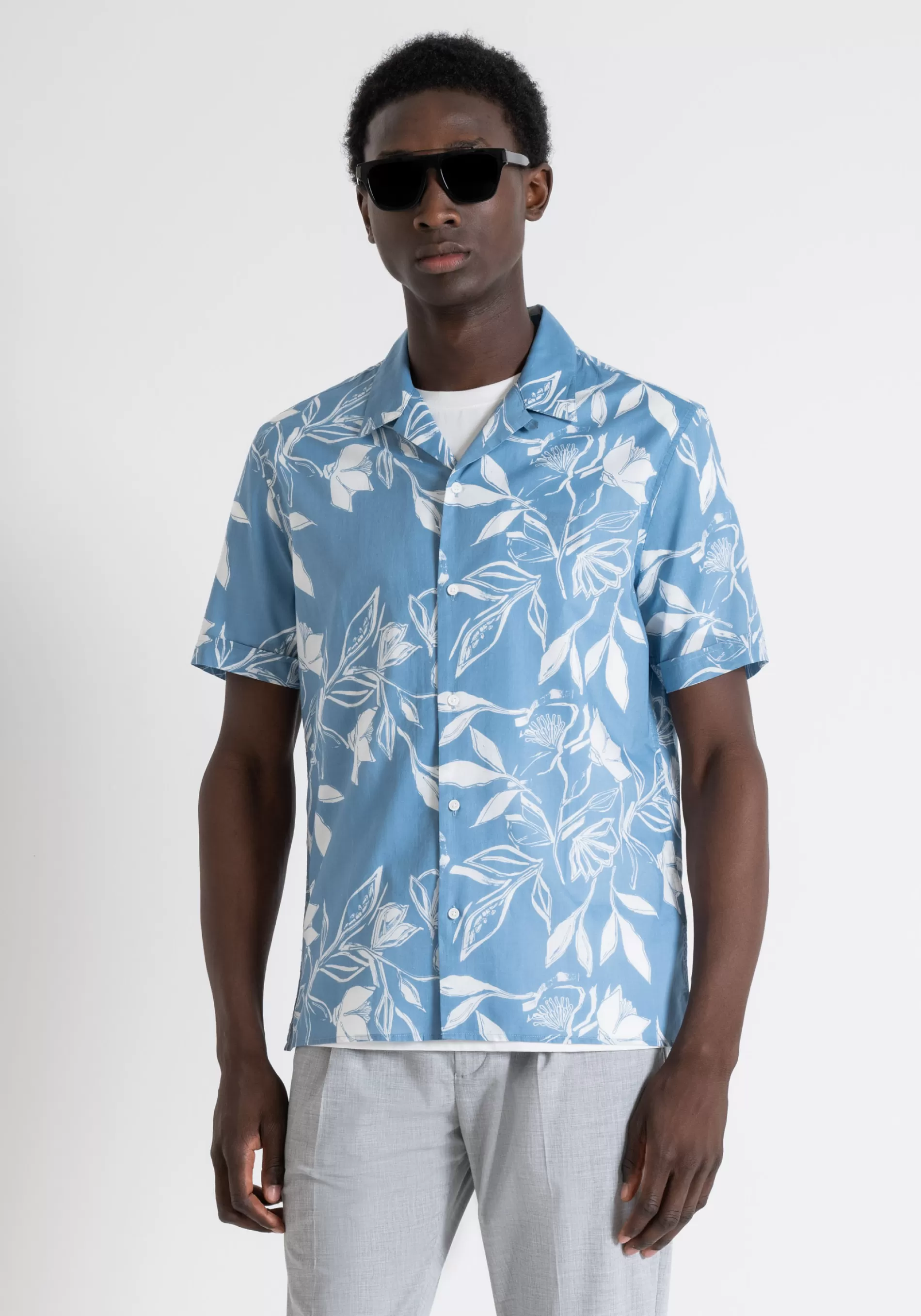 Cheap HONOLULU REGULAR STRAIGHT FIT SHIRT IN PRINTED COTTON WITH SOFT HAND Shirts