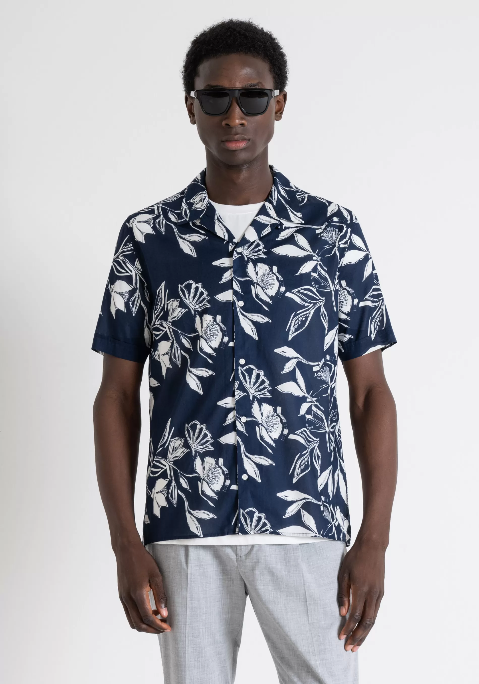 Flash Sale HONOLULU REGULAR STRAIGHT FIT SHIRT IN PRINTED COTTON WITH SOFT HAND Shirts