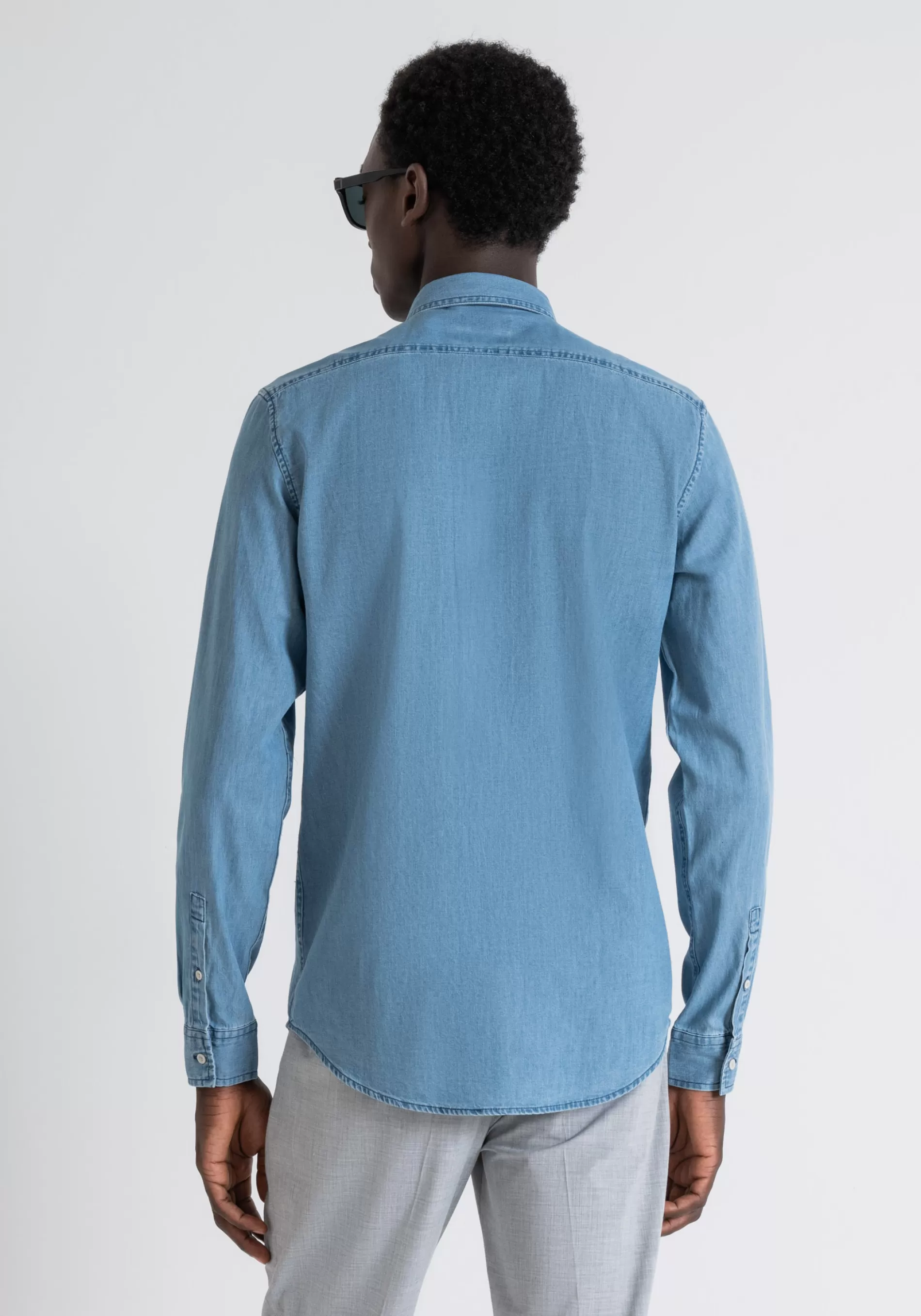 Best ISTANBUL REGULAR FIT SHIRT IN WASHED DENIM COTTON Shirts