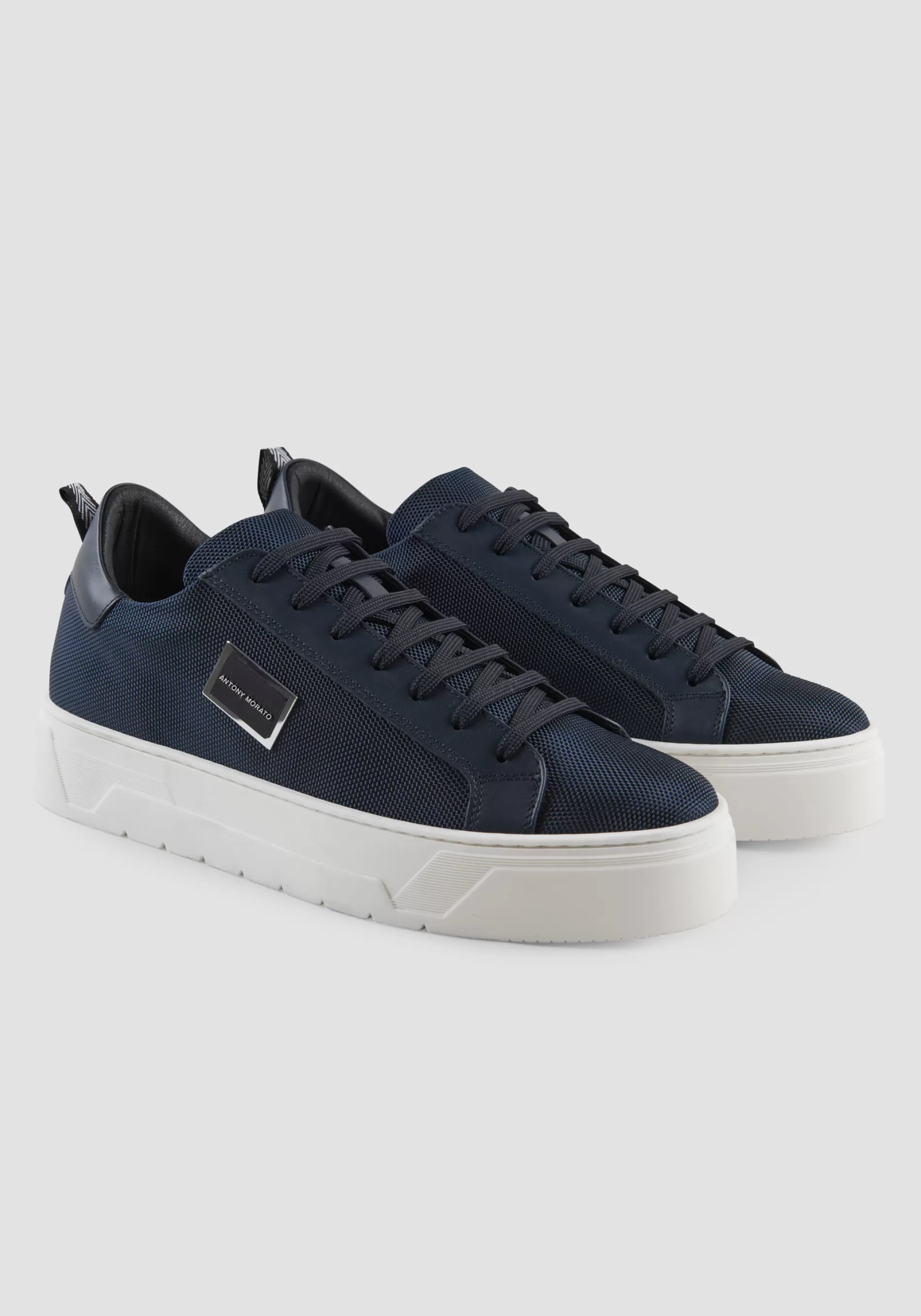 Fashion METAL BOLD SNEAKER IN NYLON AND LEATHER Sneakers