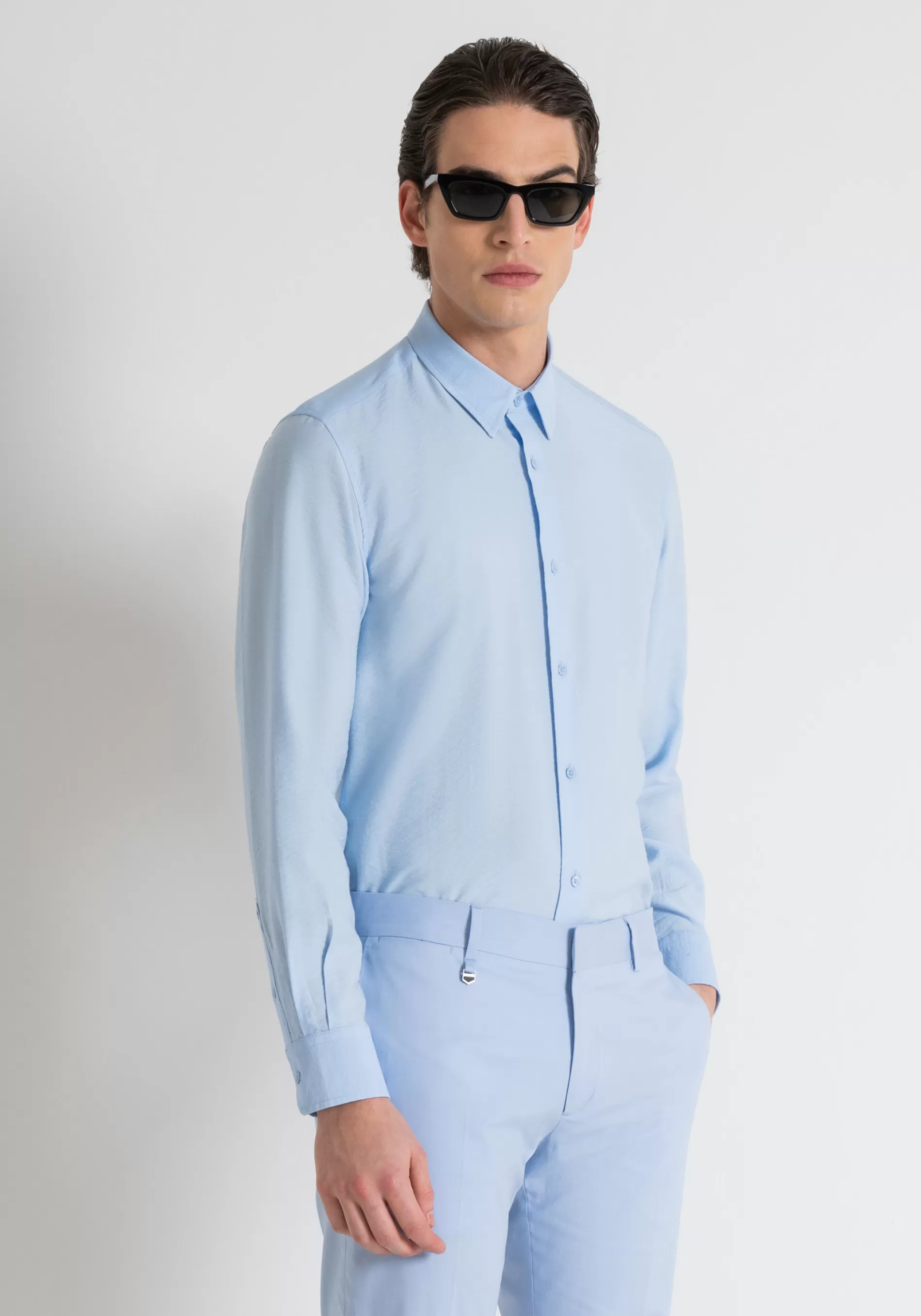 Clearance NAPLES REGULAR FIT SHIRT IN VISCOSE BLEND FABRIC WITH SOFT HAND Shirts