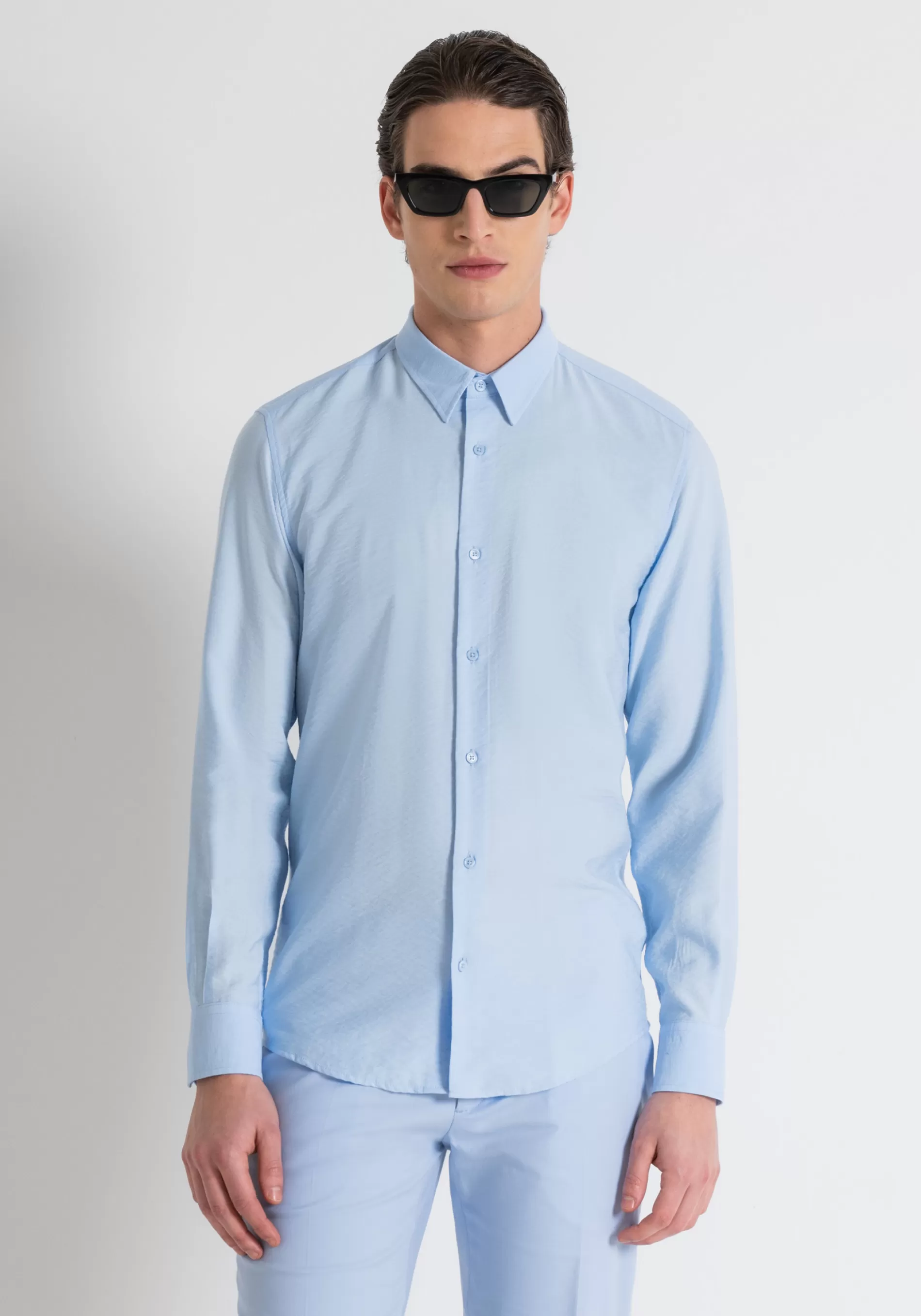Clearance NAPLES REGULAR FIT SHIRT IN VISCOSE BLEND FABRIC WITH SOFT HAND Shirts