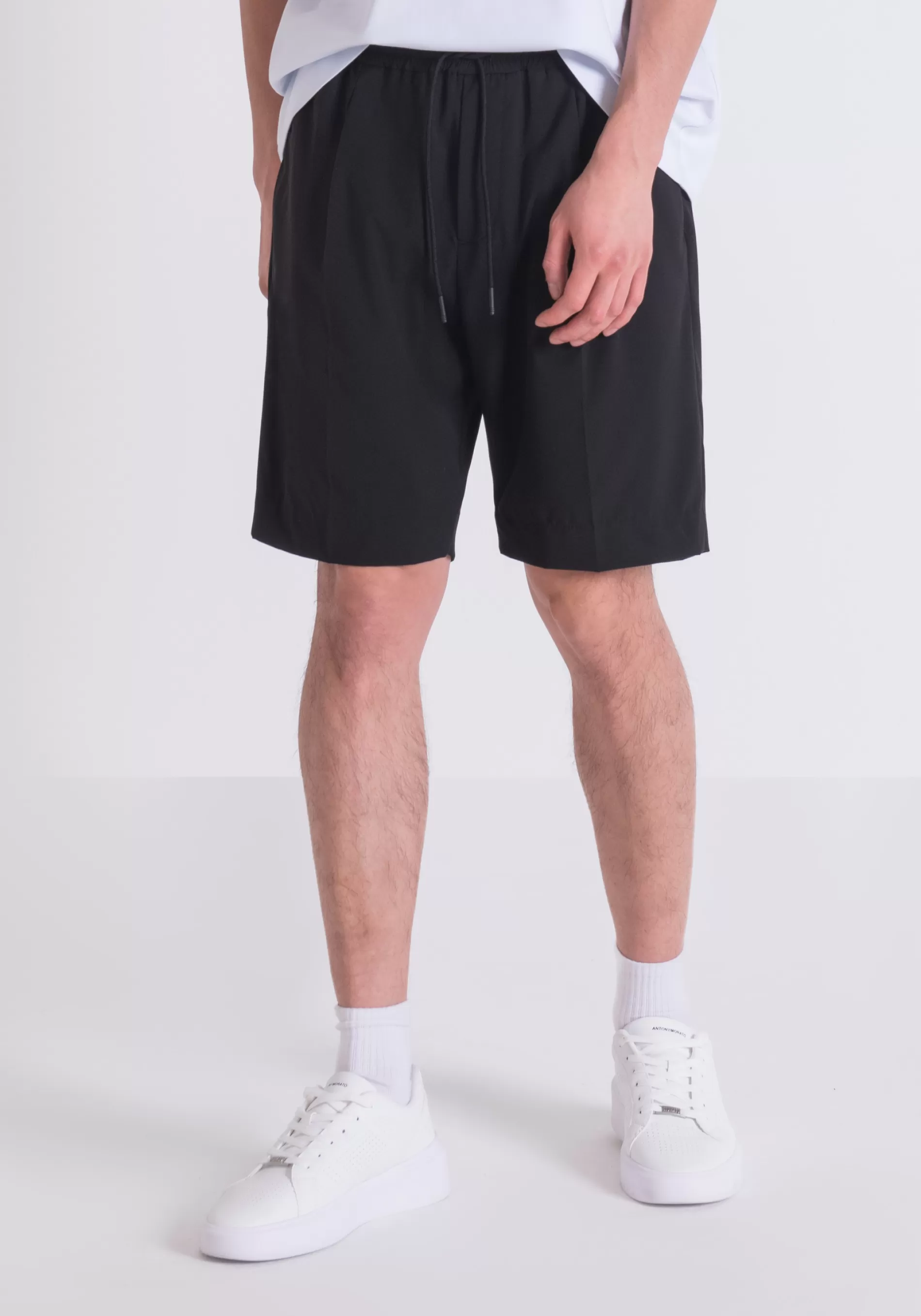 Clearance NEIL REGULAR FIT SHORTS IN ELASTIC MIXED VISCOSE FABRIC Trousers
