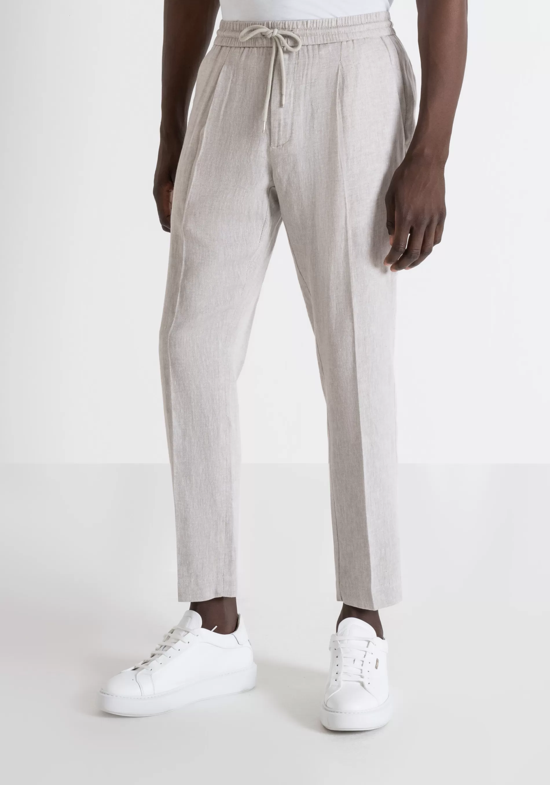Cheap NEIL REGULAR FIT TROUSERS IN ELASTIC VISCOSA TWILL BLEND Trousers