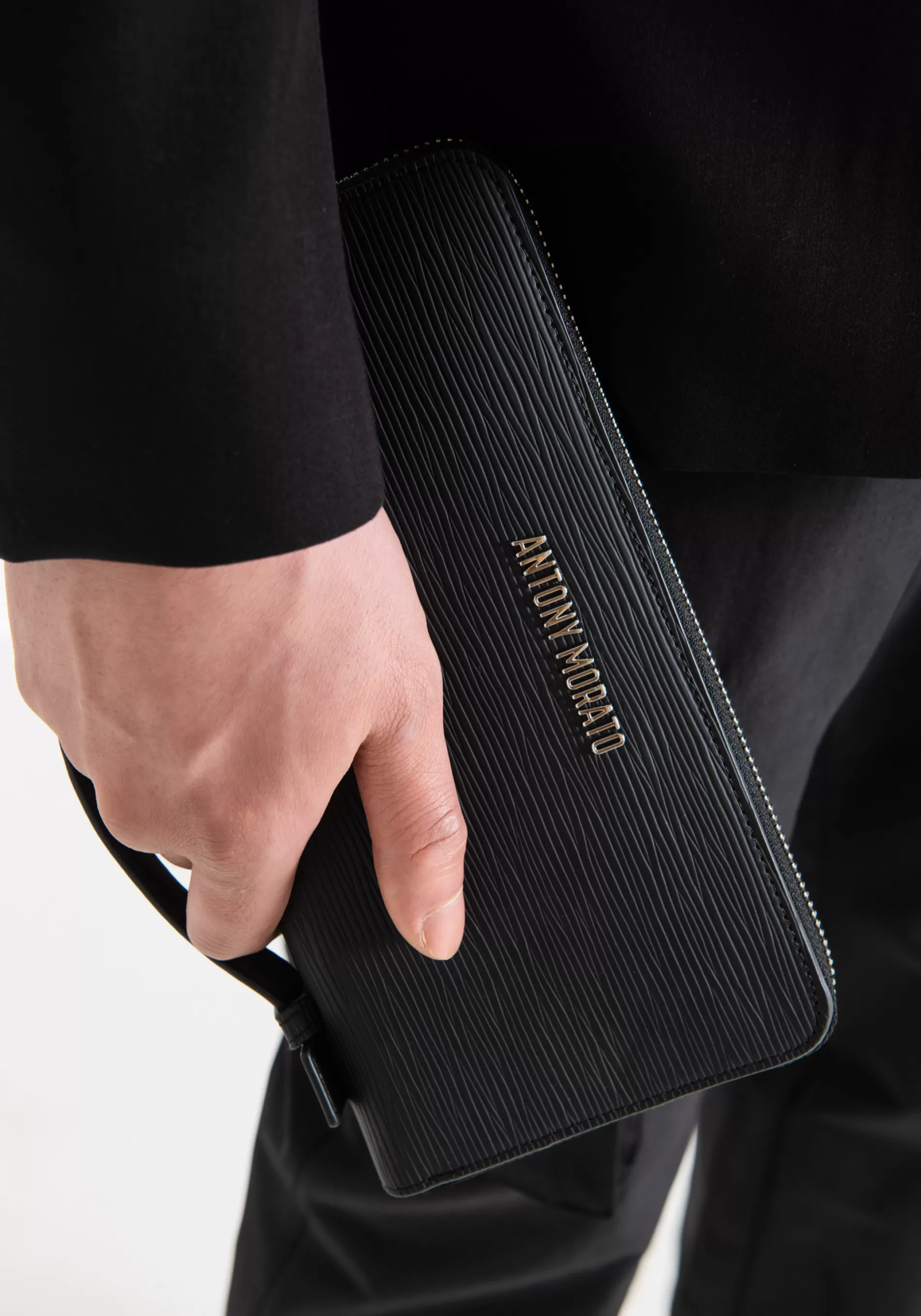 Flash Sale POUCH IN FAUX LEATHER WITH PALMELLATO EFFECT Handbags