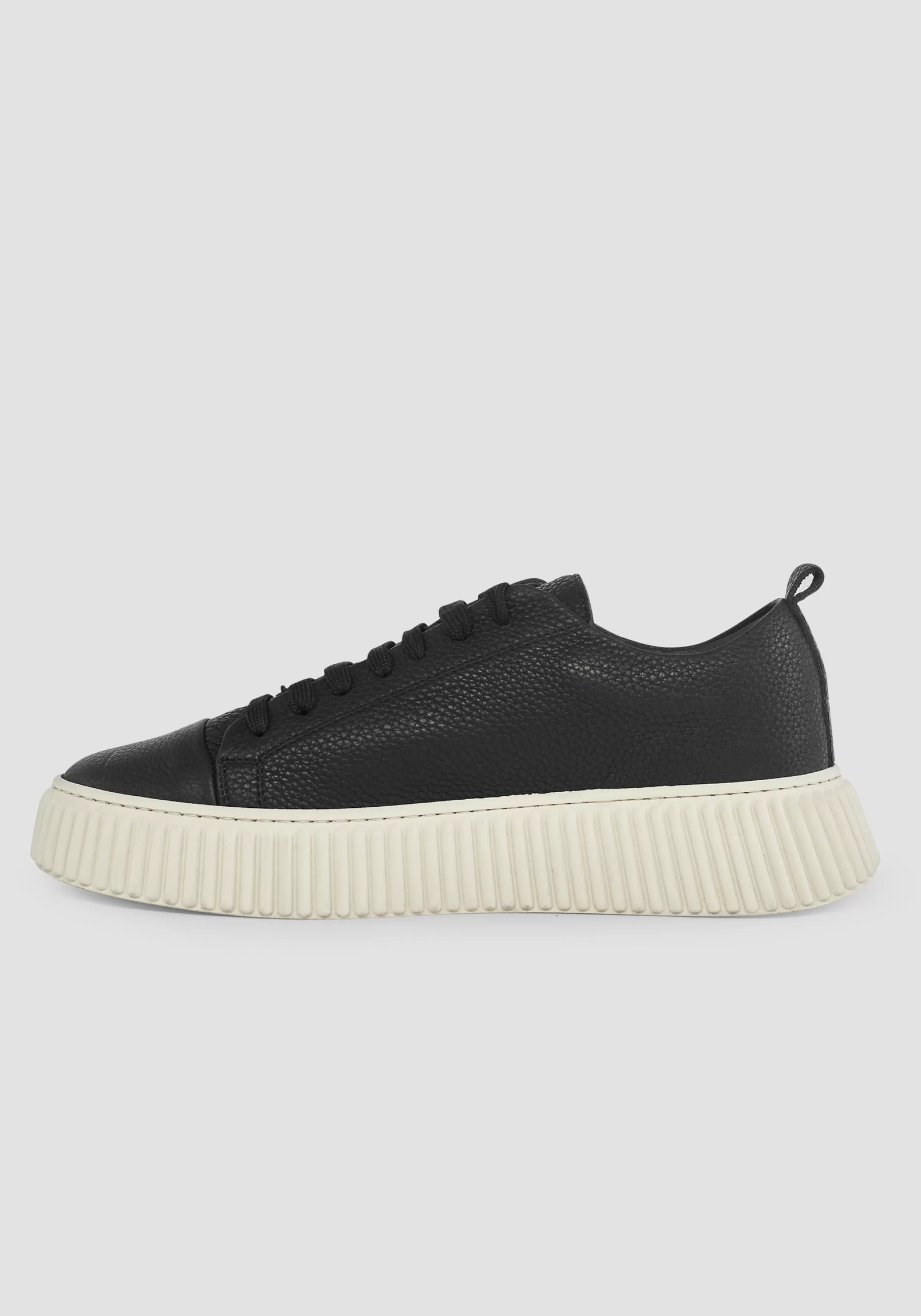 Best Sale "ALLEN" LOW-TOP SNEAKERS IN 100% SOLID-COLOUR LEATHER WITH PLATFORM SOLE Sneakers
