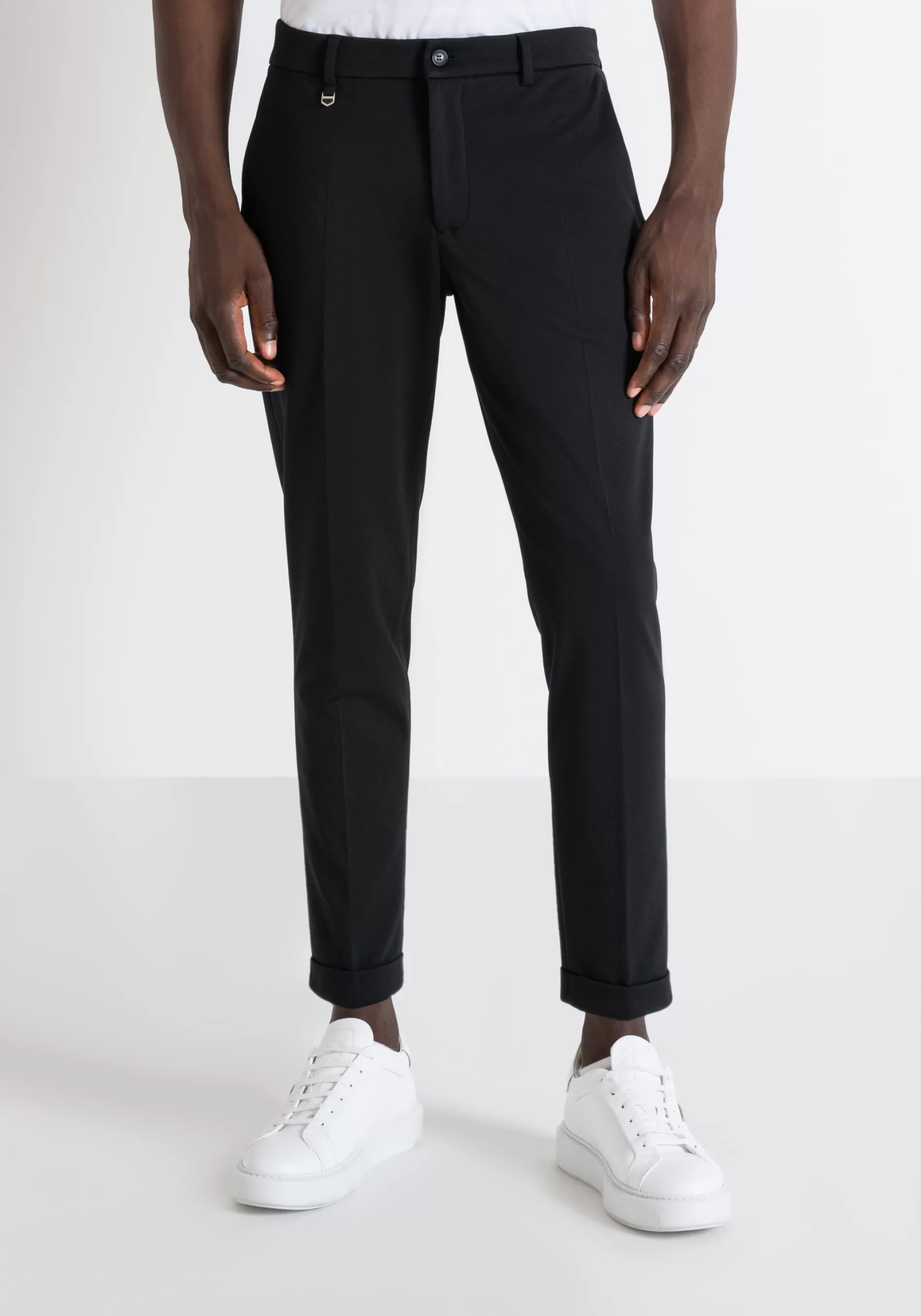 Fashion "ASHE" SUPER SKINNY FIT TROUSERS IN STRETCH VISCOSE BLEND FABRIC Trousers