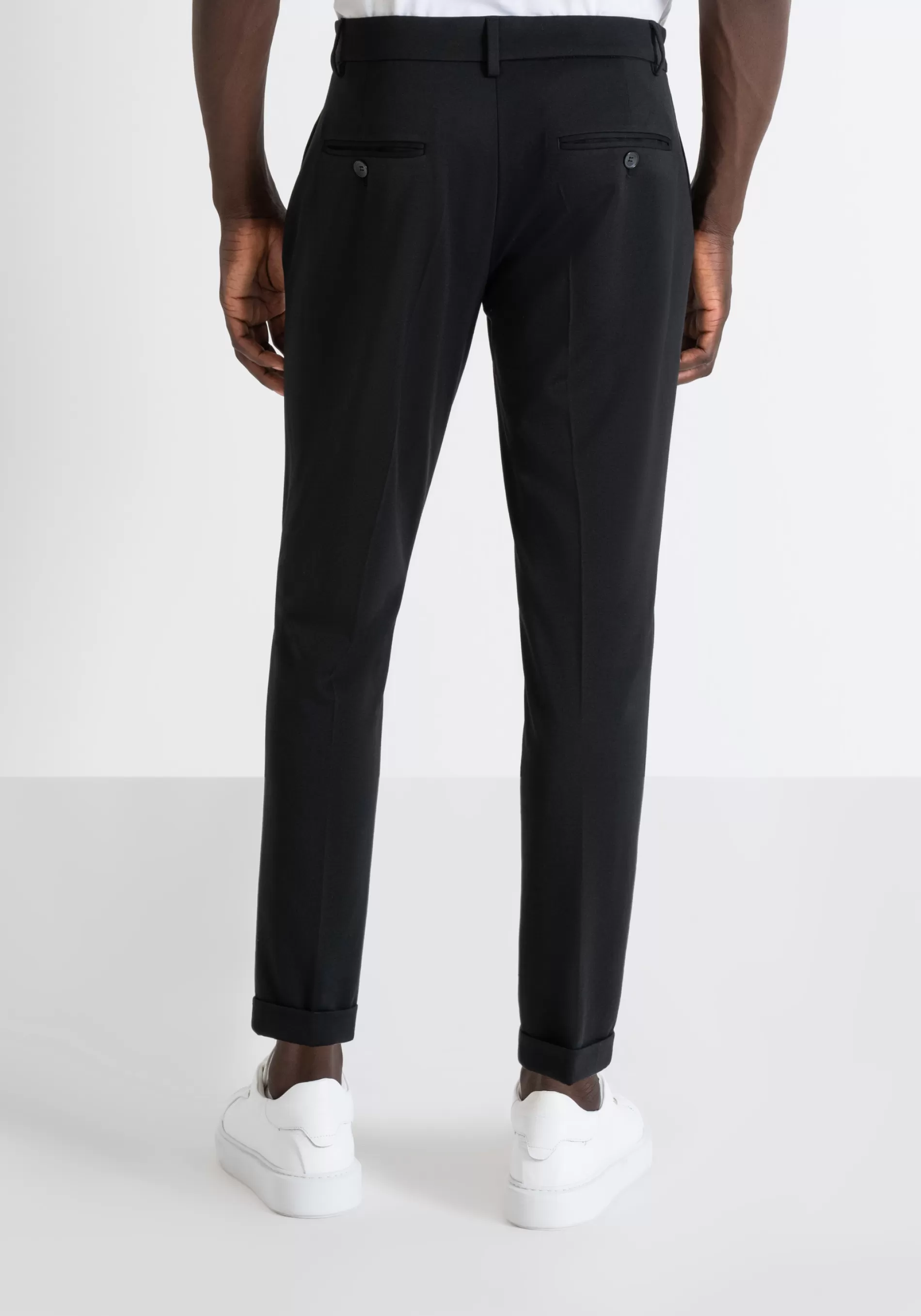 Fashion "ASHE" SUPER SKINNY FIT TROUSERS IN STRETCH VISCOSE BLEND FABRIC Trousers