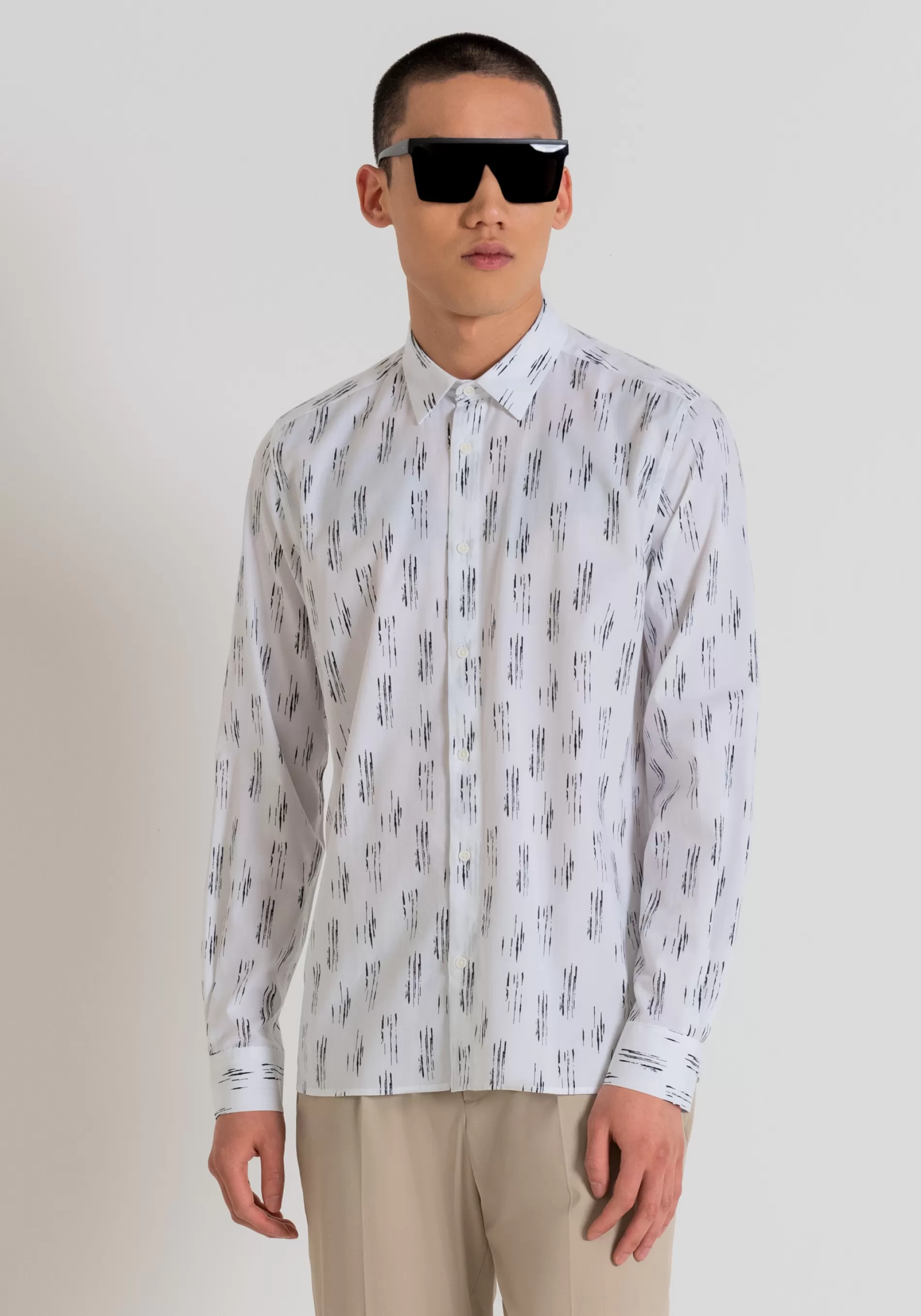 Fashion "BARCELONA" REGULAR FIT SHIRT IN COTTON BLEND WITH CONTRASTING PATTERN Shirts