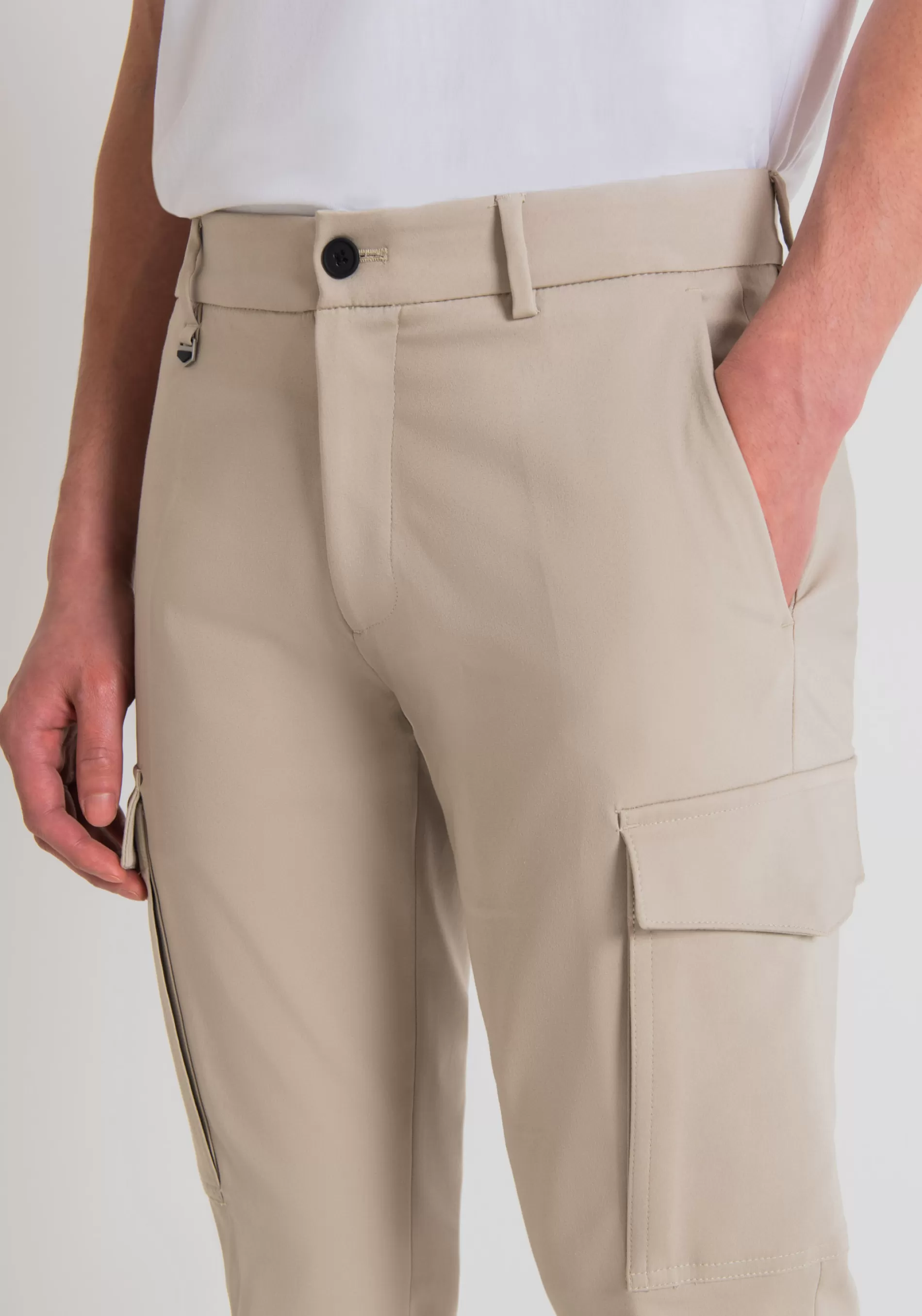 Clearance "BJORN" SKINNY FIT CARGO TROUSERS IN STRETCH COTTON BLEND FABRIC Trousers