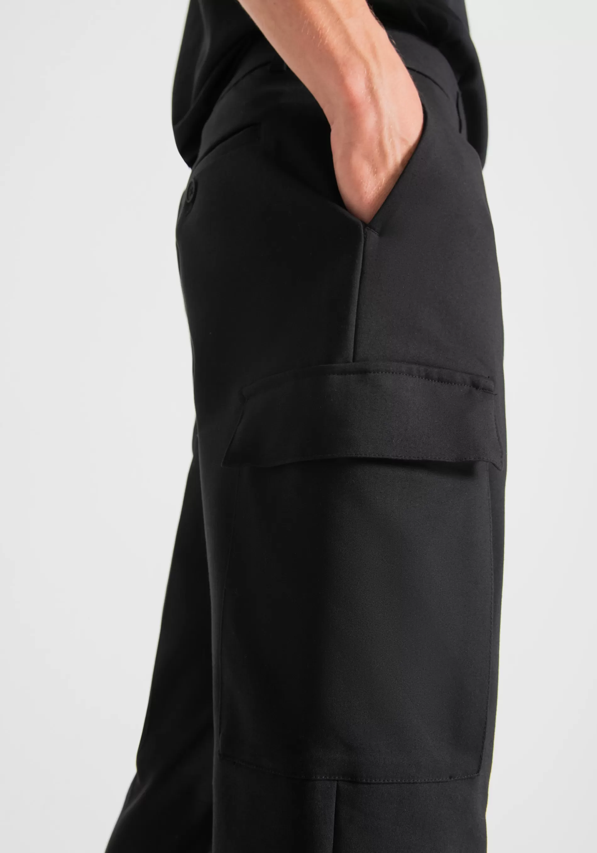 Best "BJORN" SKINNY FIT TROUSERS IN STRETCH COTTON BLEND WITH ZIP ON THE BOTTOM Trousers