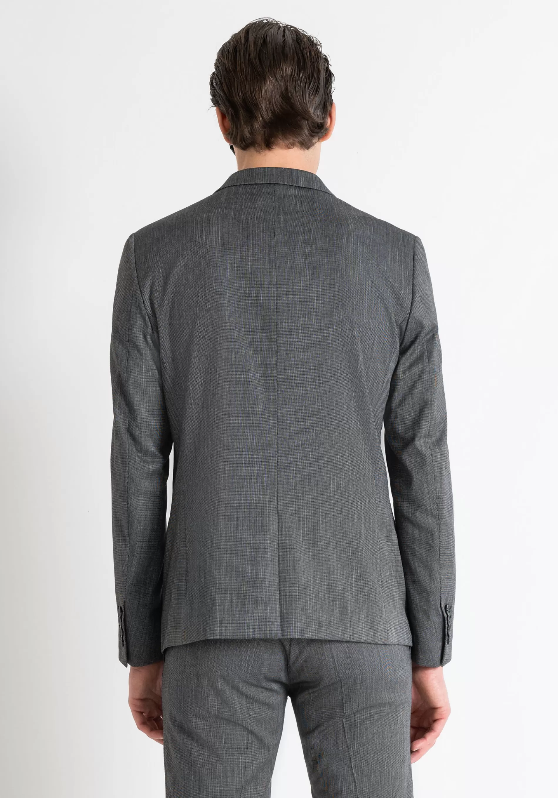 Sale "BONNIE" SLIM FIT JACKET IN ELASTIC VISCOSE BLEND FABRIC WITH MICRO PATTERN Jackets and Gilet