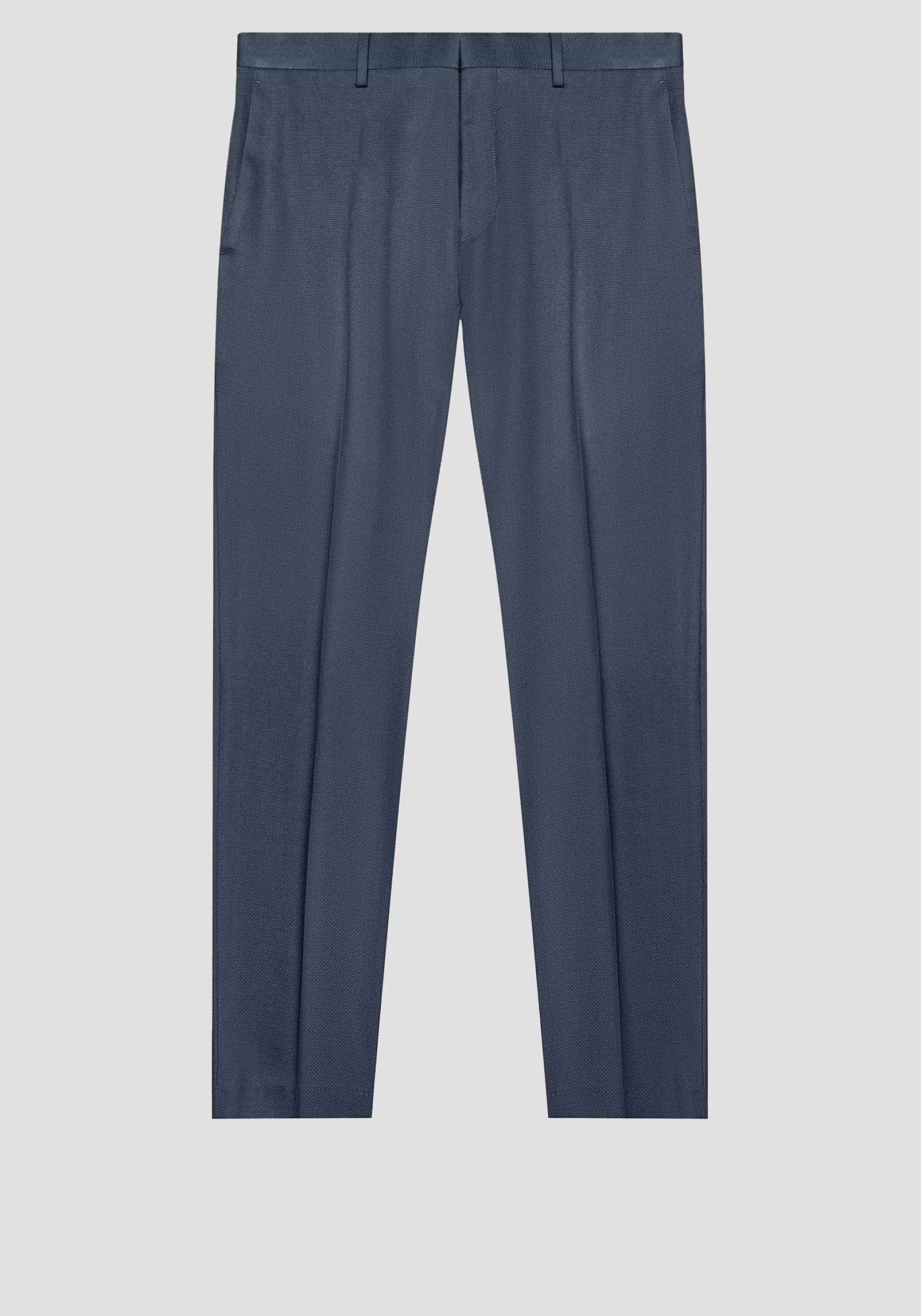 Clearance "BONNIE" SLIM FIT TROUSERS IN MICRO DESIGN ELASTIC VISCOSE BLEND FABRIC Trousers