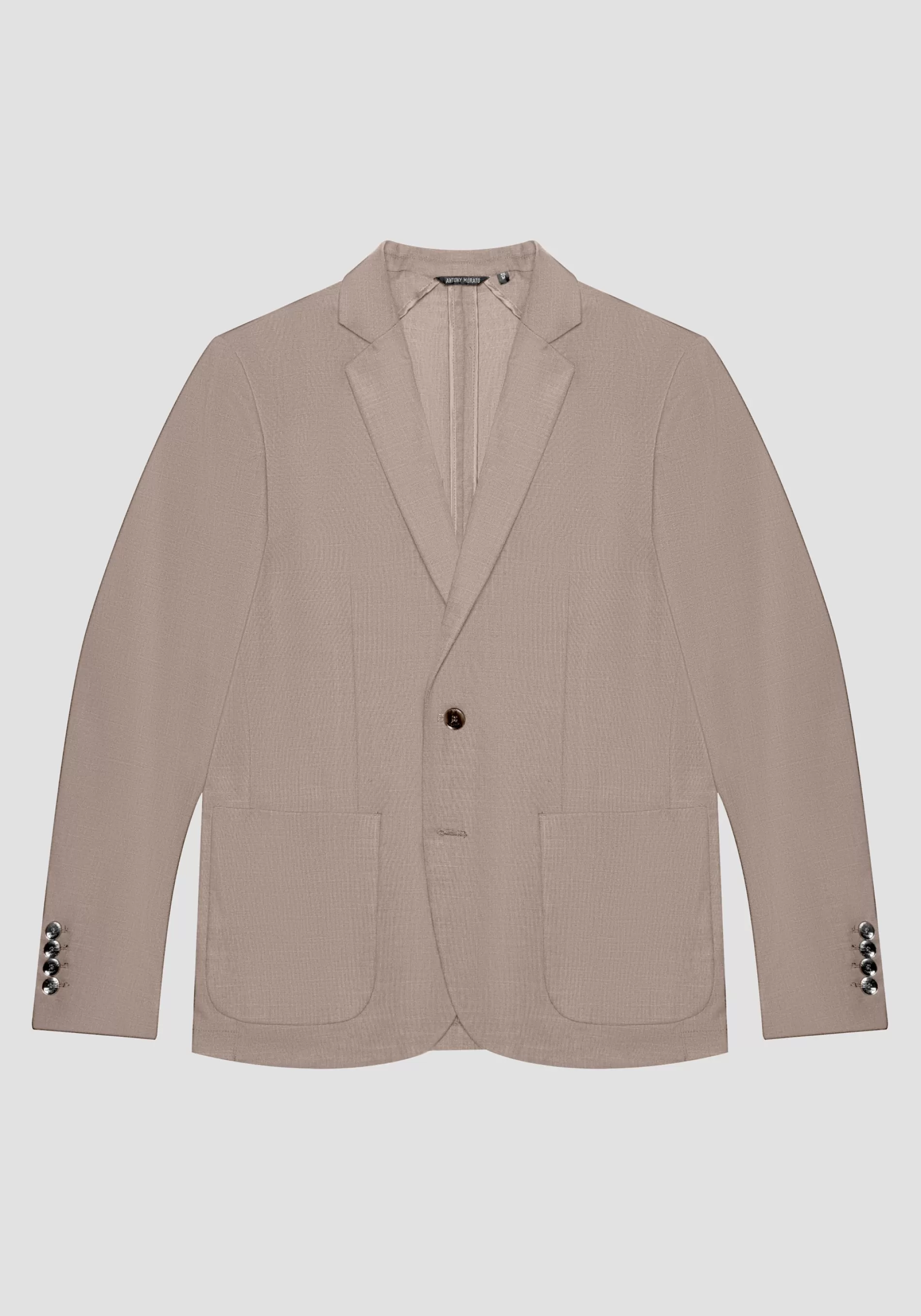 Store "FRIDA" SLIM FIT JACKET IN FLAME EFFECT ELASTIC VISCOSE BLEND FABRIC Jackets and Gilet