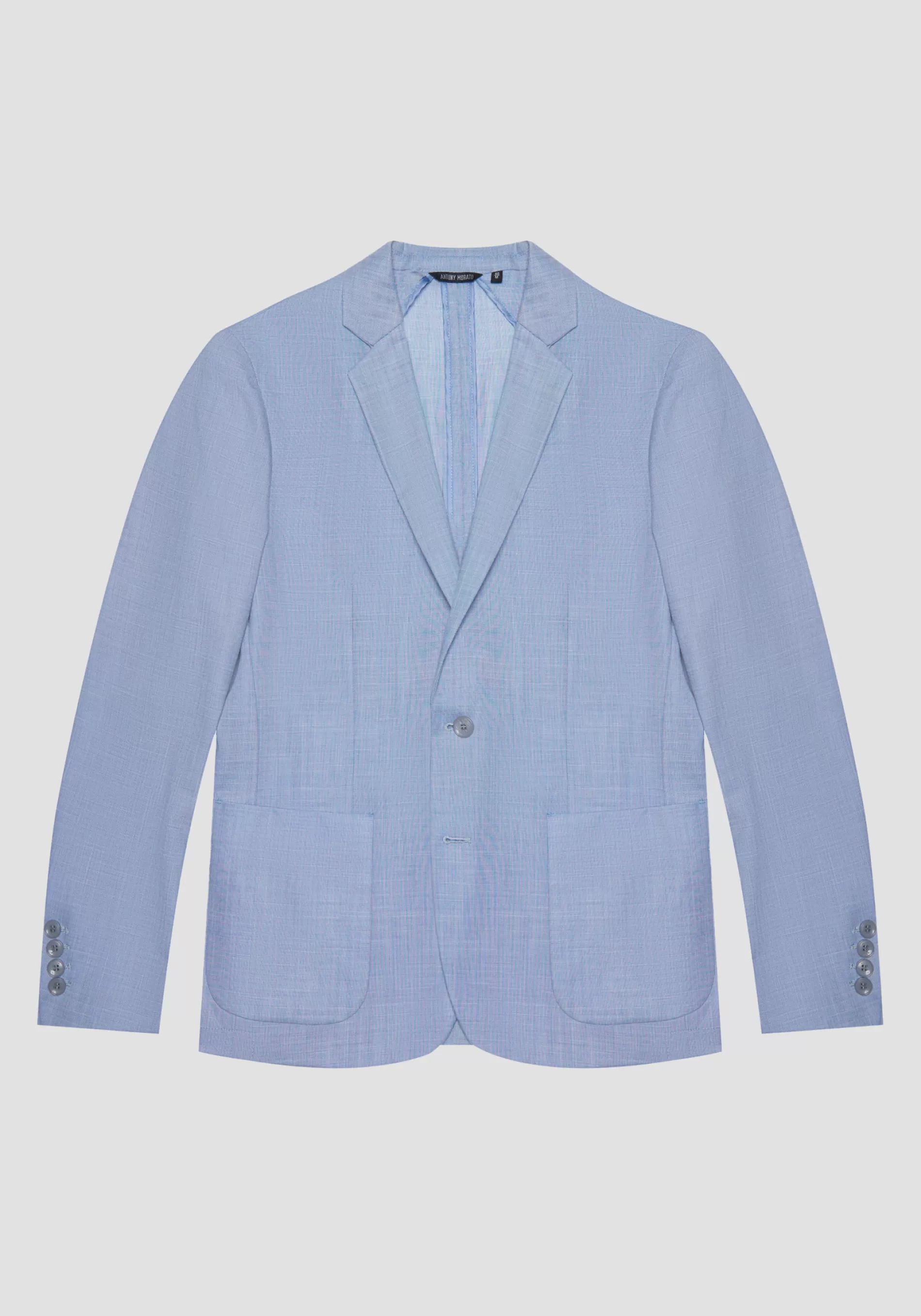 Store "FRIDA" SLIM FIT JACKET IN STRETCH VISCOSE BLEND FABRIC WITH SLUB EFFECT Jackets and Gilet