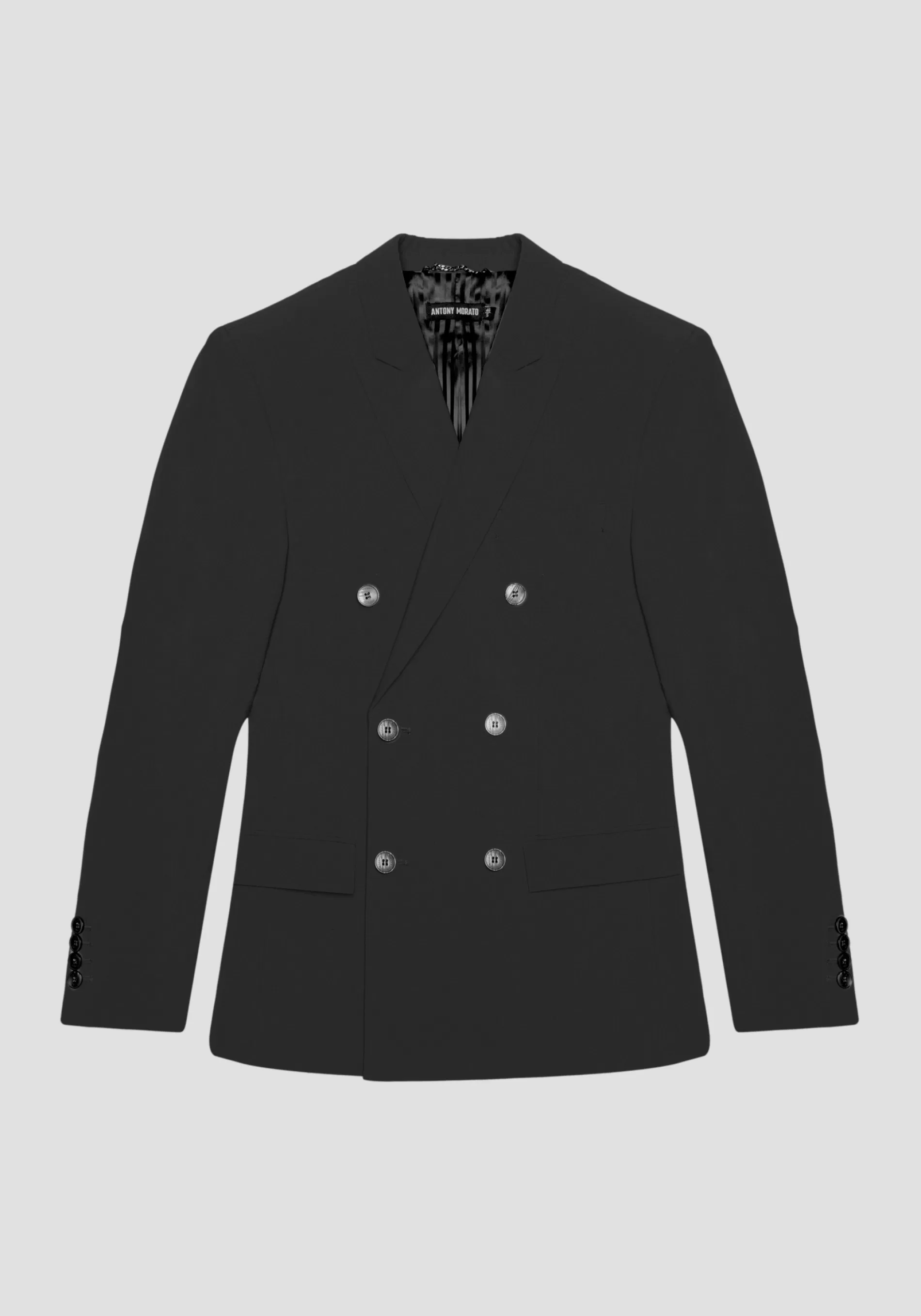 Hot "KATE" SLIM FIT DOUBLE-BREASTED JACKET IN AN ELASTIC VISCOSE BLEND FABRIC Jackets and Gilet