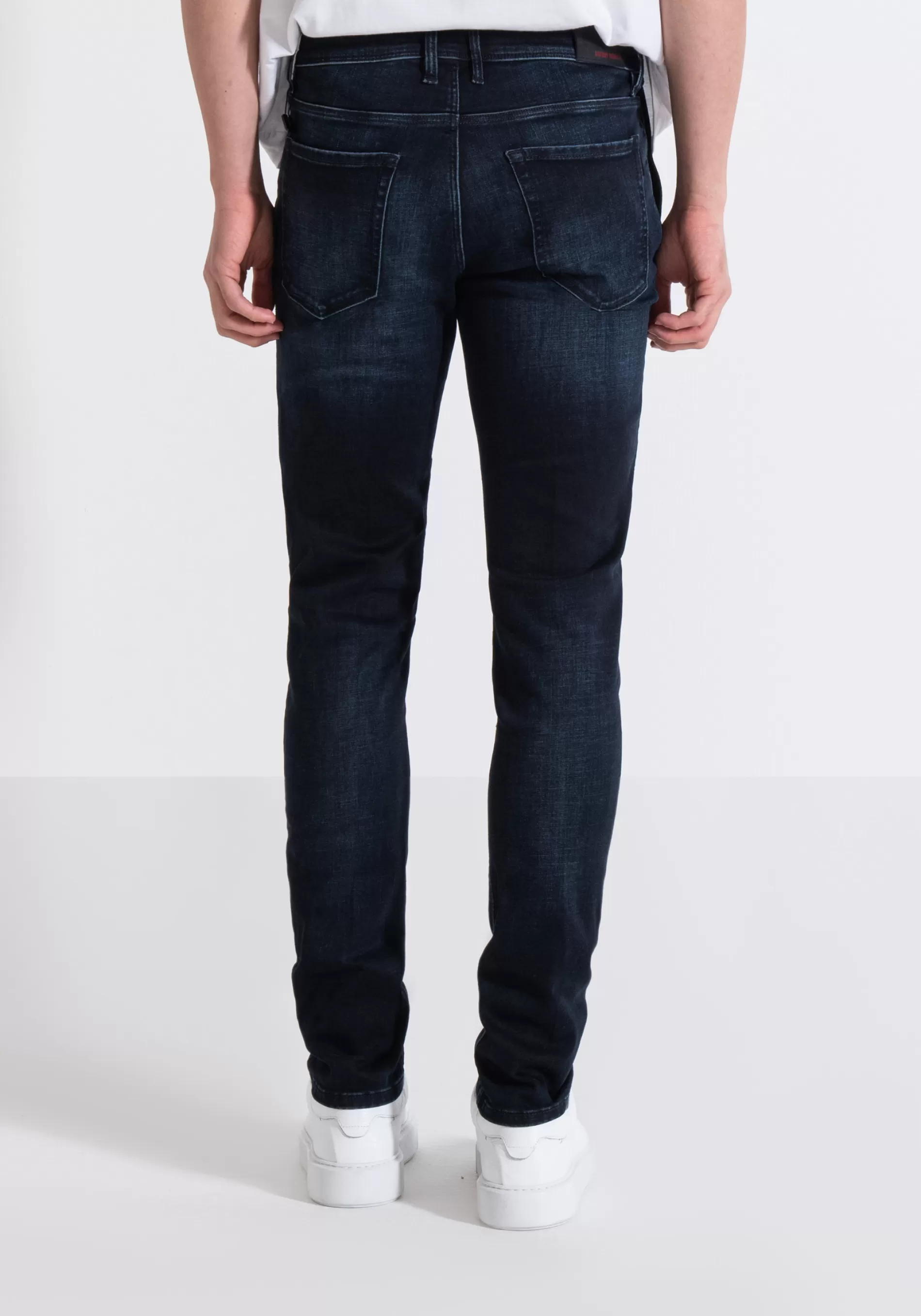 Store "MASON" SKINNY FIT JEANS IN BLUE POWER STRETCH DENIM WITH DARK WASH Skinny Fit Jeans