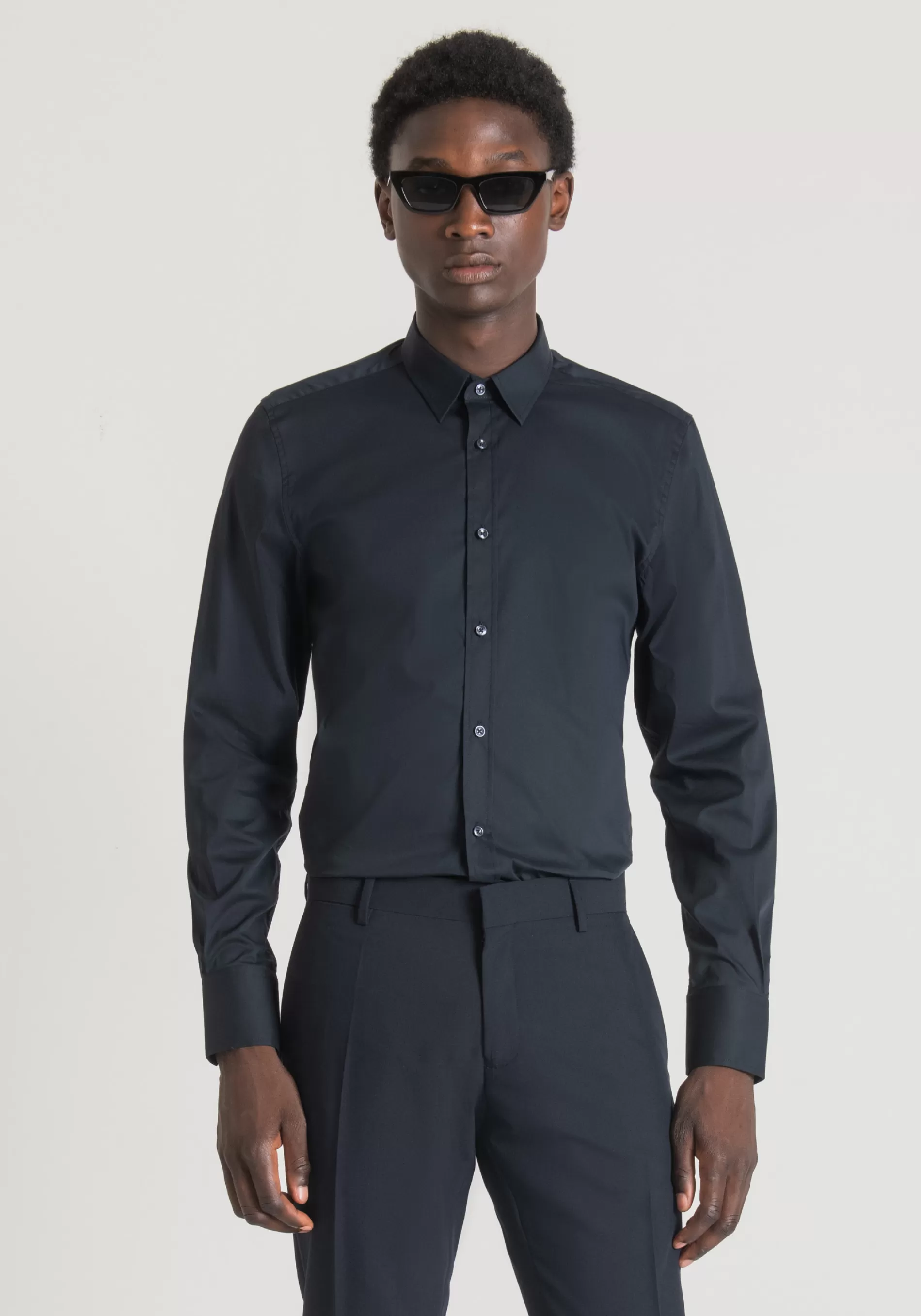Discount "MILANO" SUPER-SLIM-FIT SHIRT IN COOL STRETCH-COTTON-BLEND POPLIN Shirts