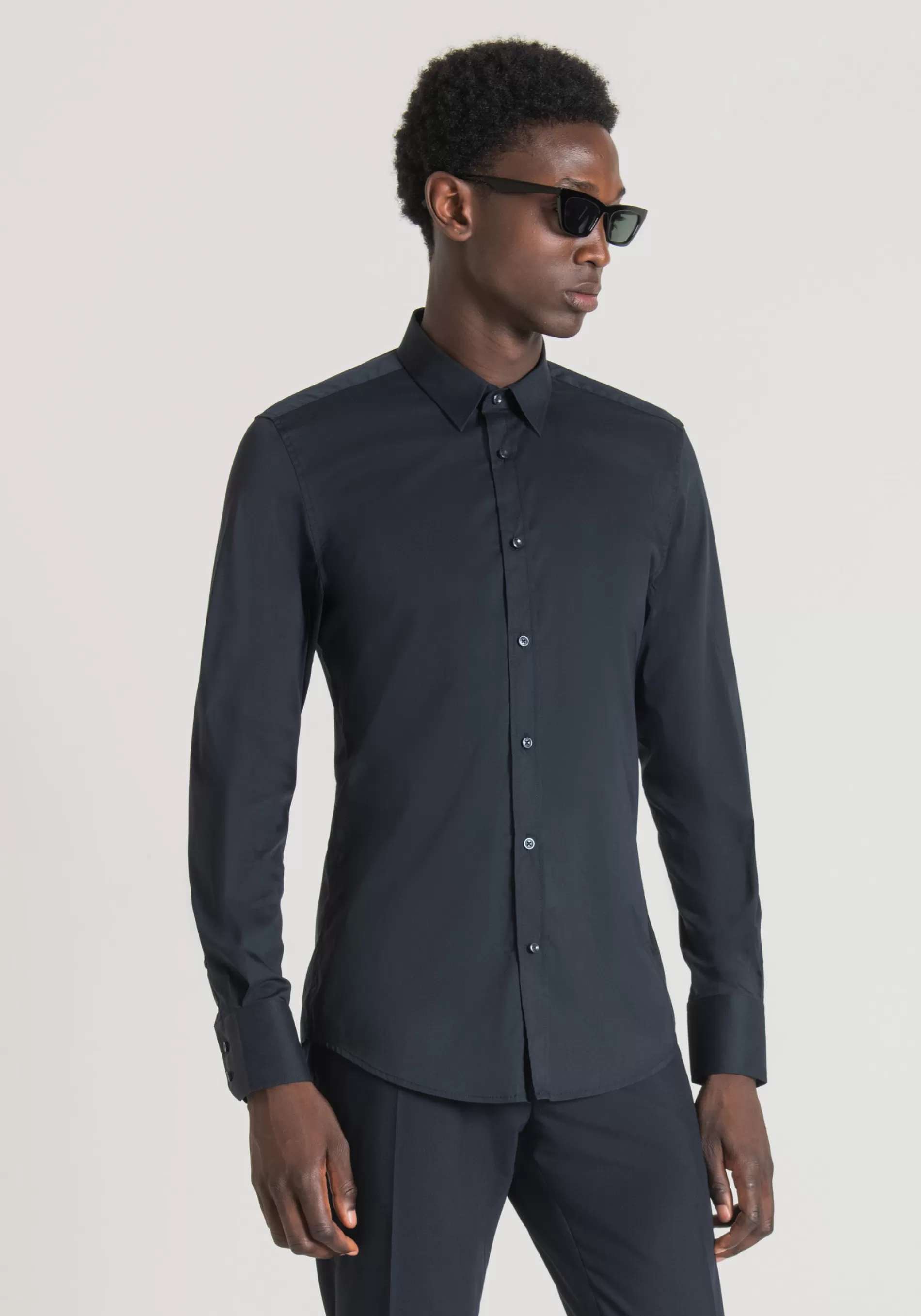 Discount "MILANO" SUPER-SLIM-FIT SHIRT IN COOL STRETCH-COTTON-BLEND POPLIN Shirts