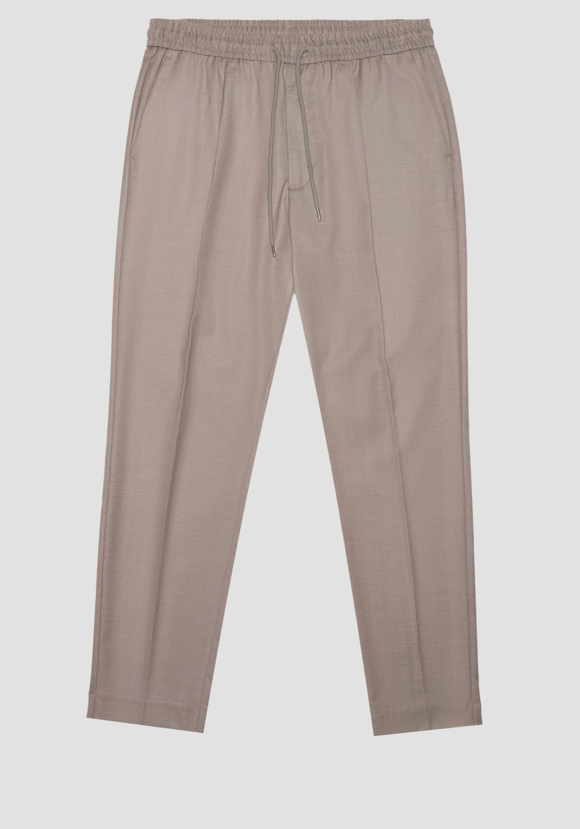 Online "NEIL" REGULAR FIT TROUSERS IN FLAMED ELASTIC VISCOSE BLEND FABRIC Trousers