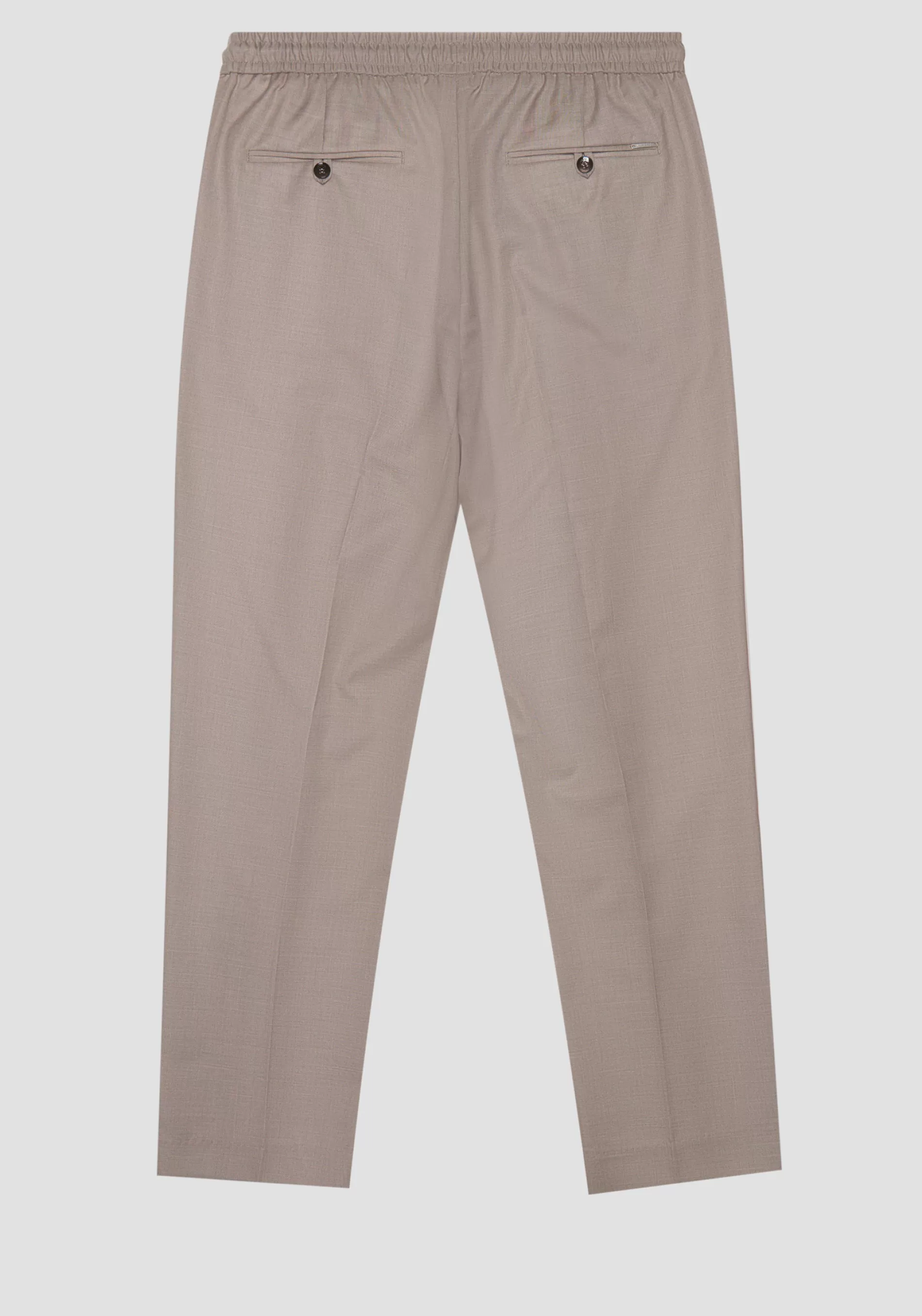 Online "NEIL" REGULAR FIT TROUSERS IN FLAMED ELASTIC VISCOSE BLEND FABRIC Trousers