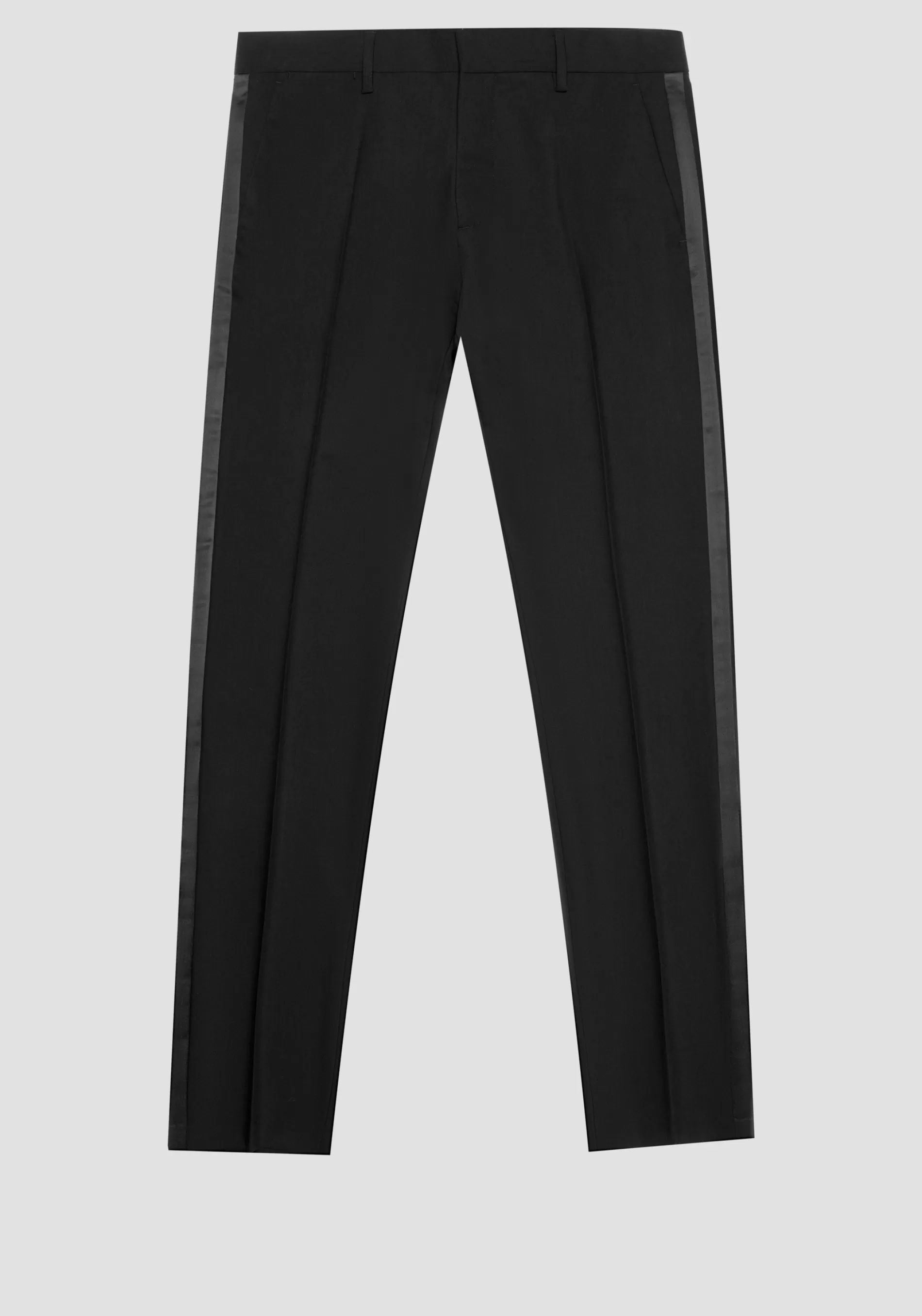 Online "NINA" SLIM FIT TROUSERS IN STRETCH VISCOSE BLEND WITH SATIN DETAILS Trousers