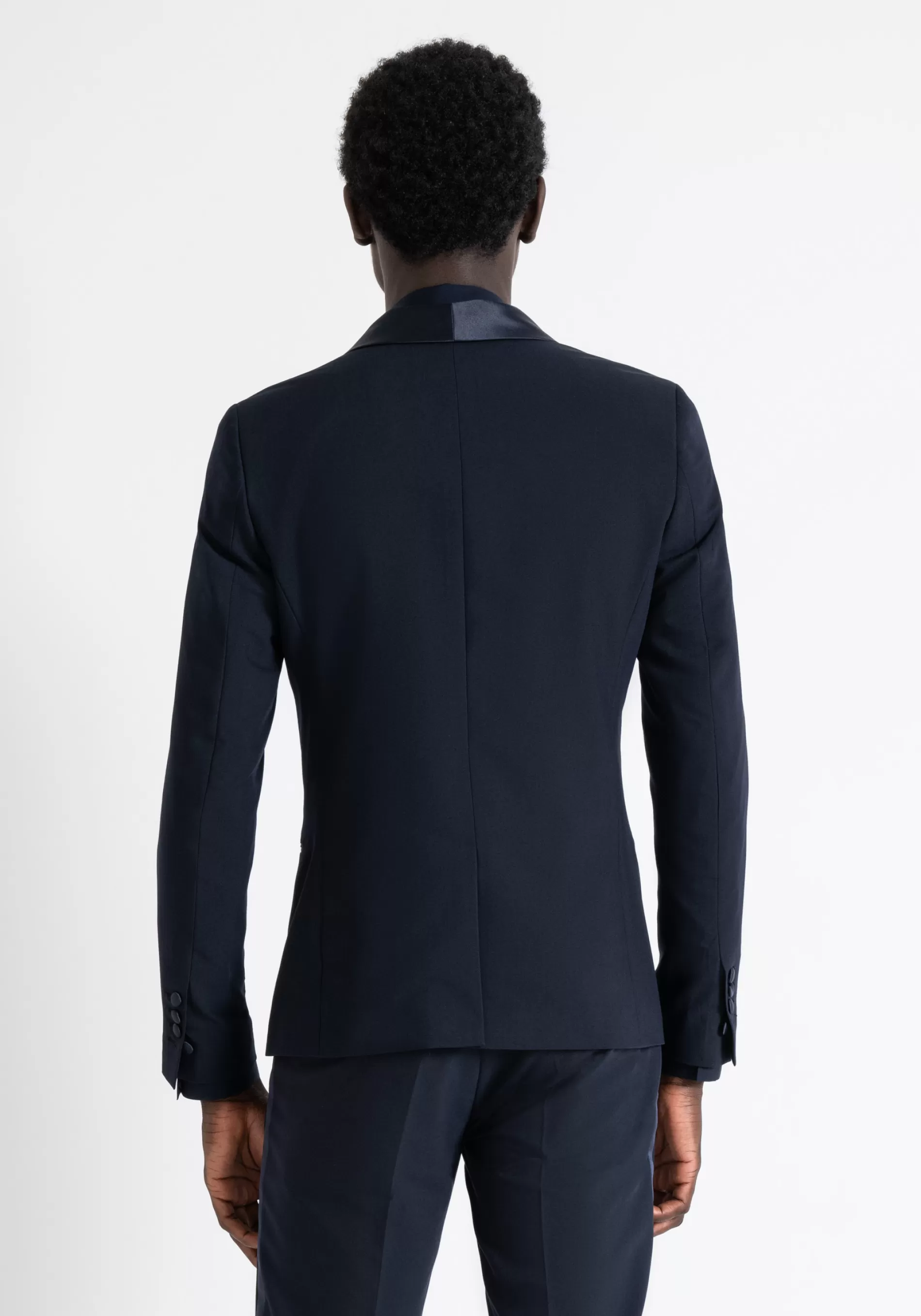 Best "ROXANNE" SLIM FIT JACKET IN ELASTIC VISCOSE BLEND FABRIC WITH SATIN CONTRAST Jackets and Gilet