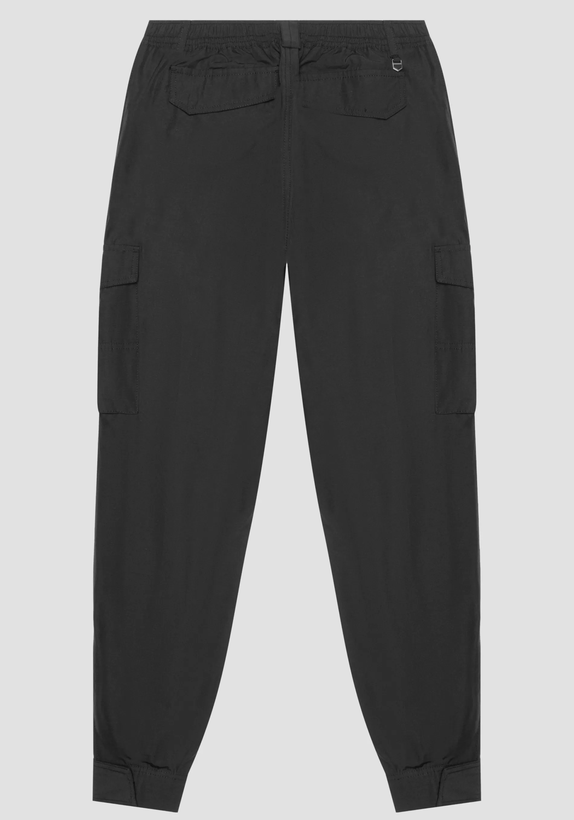 Store REGULAR FIT CARGO TROUSERS IN COTTON BLEND WITH ELASTICATED WAISTBAND AND VELCRO CLOSURE AT THE BOTTOM Trousers