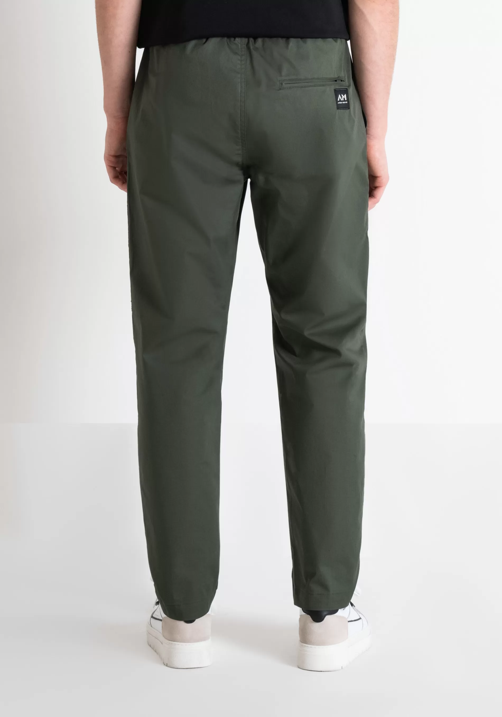 Flash Sale REGULAR FIT CARGO TROUSERS IN COTTON TWILL WITH ZIPPERED POCKETS AND LOGO PATCH Trousers