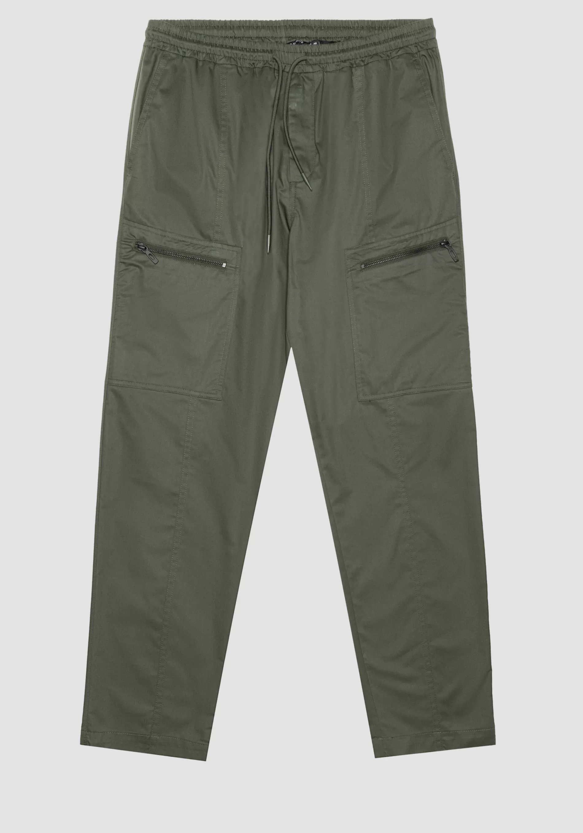 Flash Sale REGULAR FIT CARGO TROUSERS IN COTTON TWILL WITH ZIPPERED POCKETS AND LOGO PATCH Trousers
