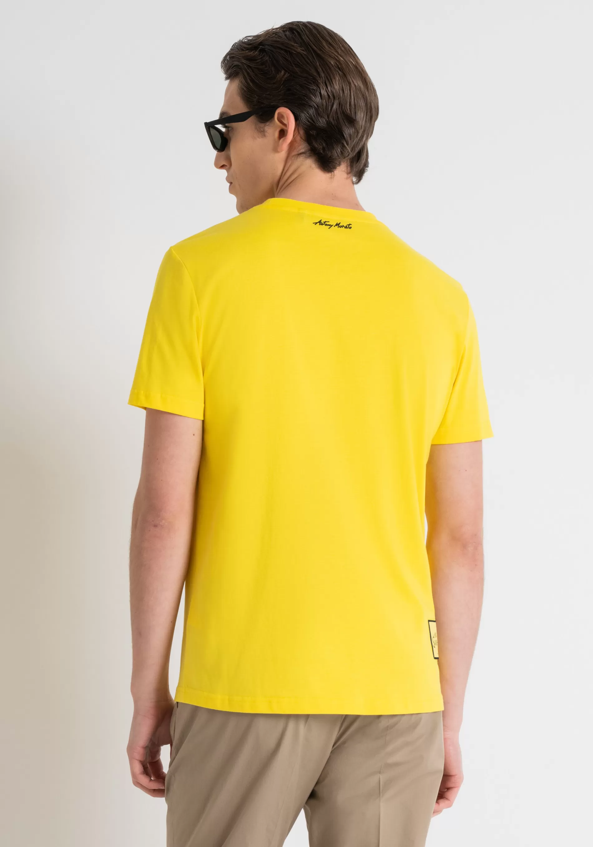 Clearance REGULAR FIT COTTON JERSEY T-SHIRT WITH MATT PLASTIC PRINT AND INJECTION-MOLDED EMBOSSED PRINT T-shirts and Polo