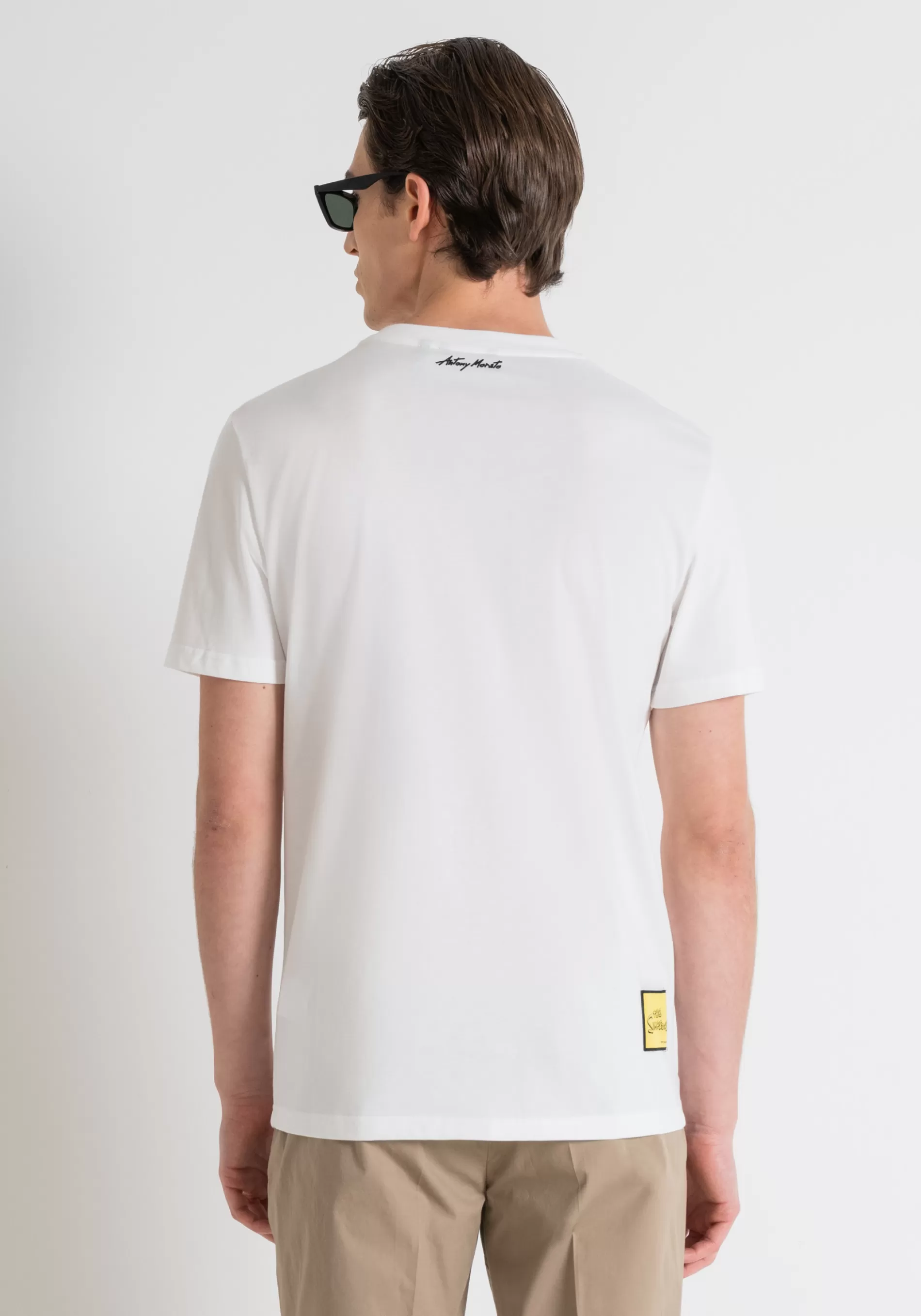 Hot REGULAR FIT COTTON JERSEY T-SHIRT WITH MATT PLASTIC PRINT AND INJECTION-MOLDED EMBOSSED PRINT T-shirts and Polo