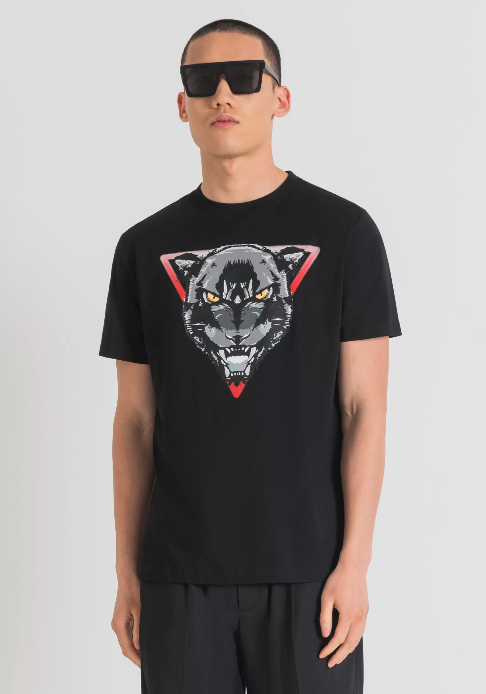 Store REGULAR FIT COTTON JERSEY T-SHIRT WITH WATER-BASED AND MATT PLASTIC PRINT T-shirts and Polo