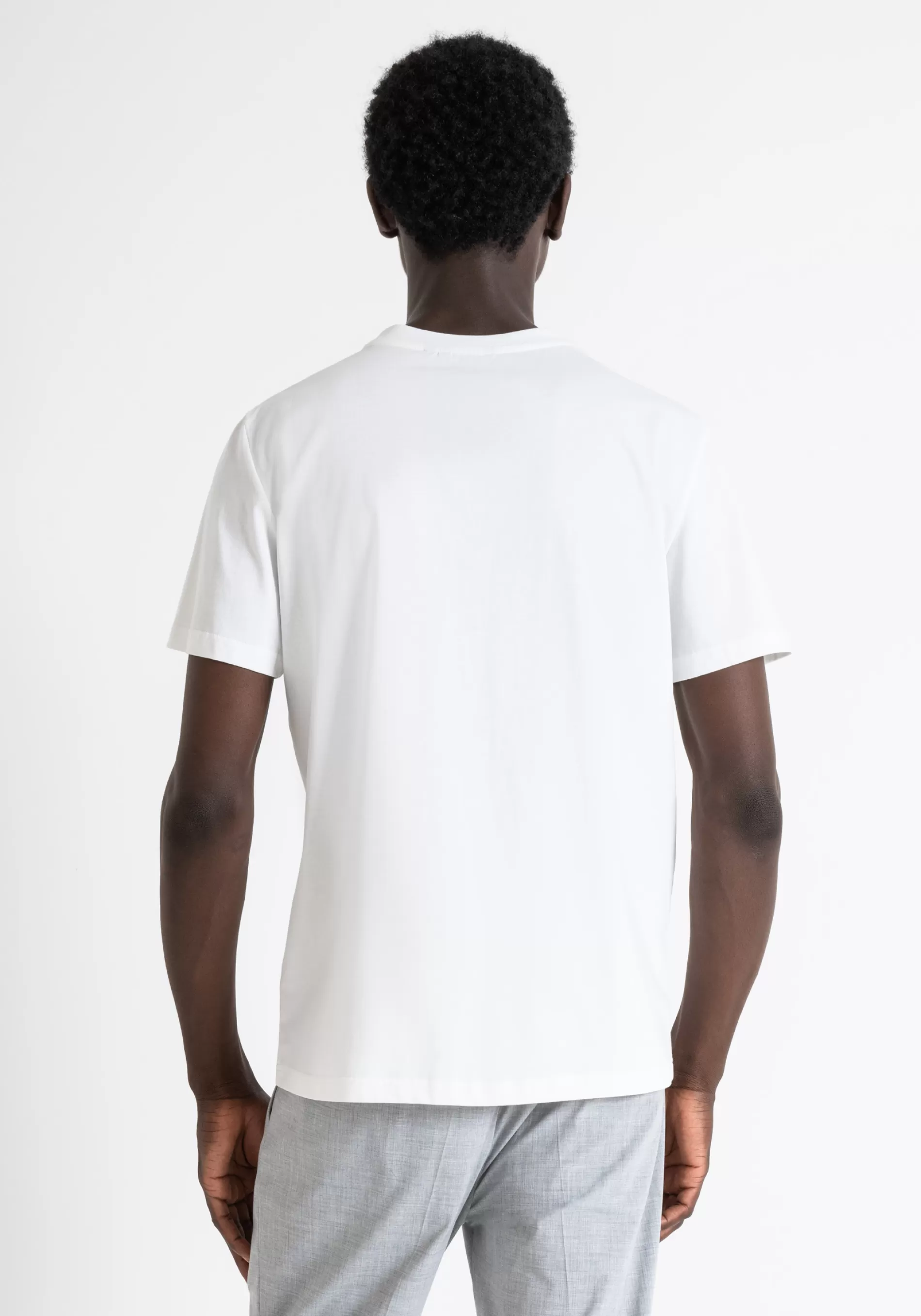 Outlet REGULAR FIT COTTON T-SHIRT WITH MATT PLASTIC PRINT AND INJECTION-MOLDED LOGO WITH PRISM EFFECT T-shirts and Polo