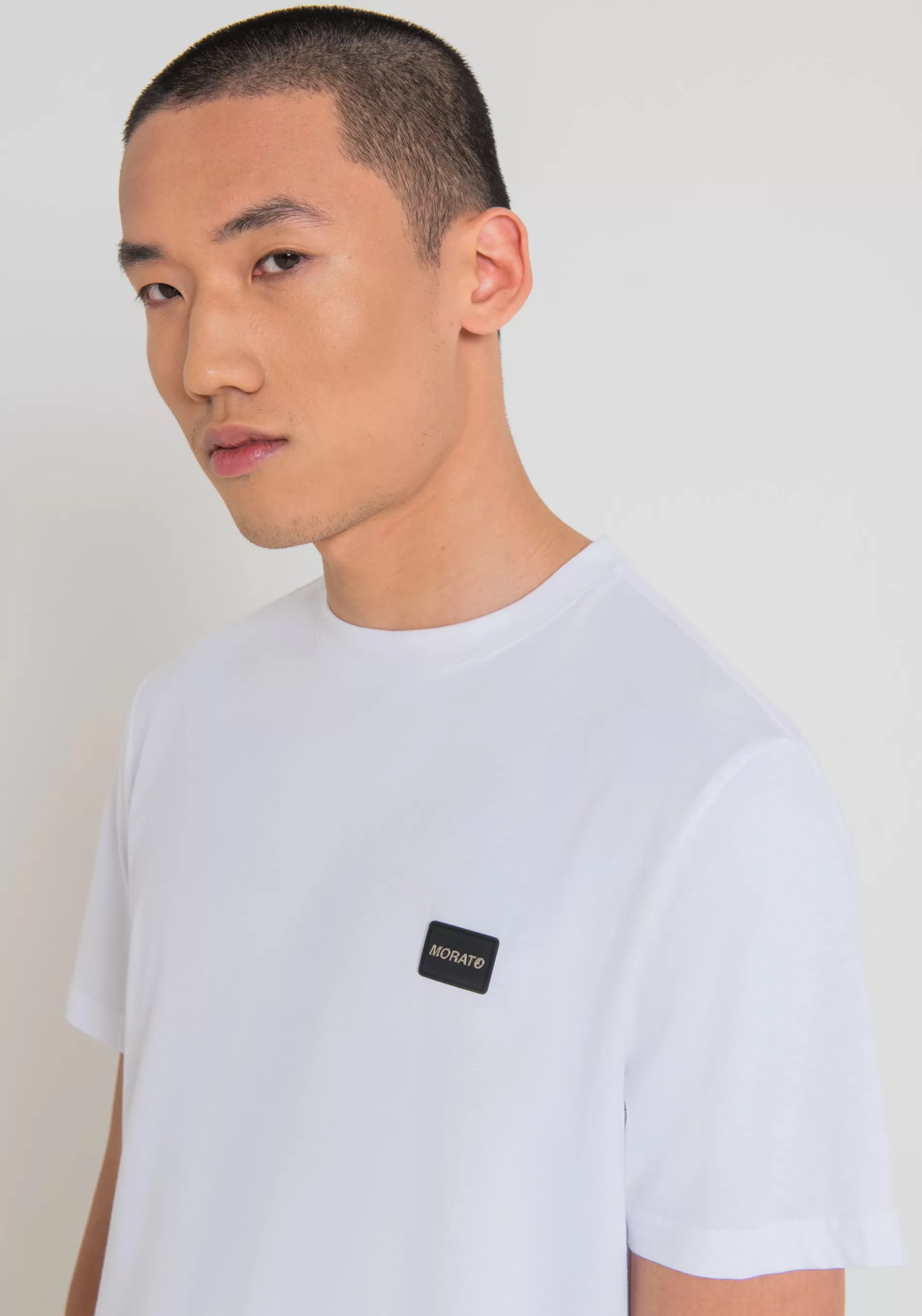 Flash Sale REGULAR FIT COTTON T-SHIRT WITH RUBBERISED PLAQUE AND METAL LOGO T-shirts and Polo