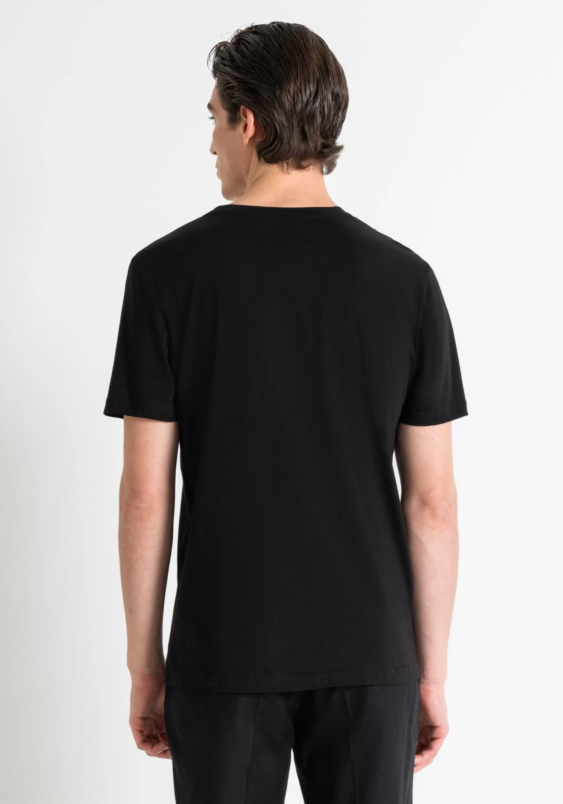 Cheap REGULAR FIT COTTON VISCOSE T-SHIRT WITH INJECTION-MOLDED RUBBERIZED LOGO PRINT T-shirts and Polo