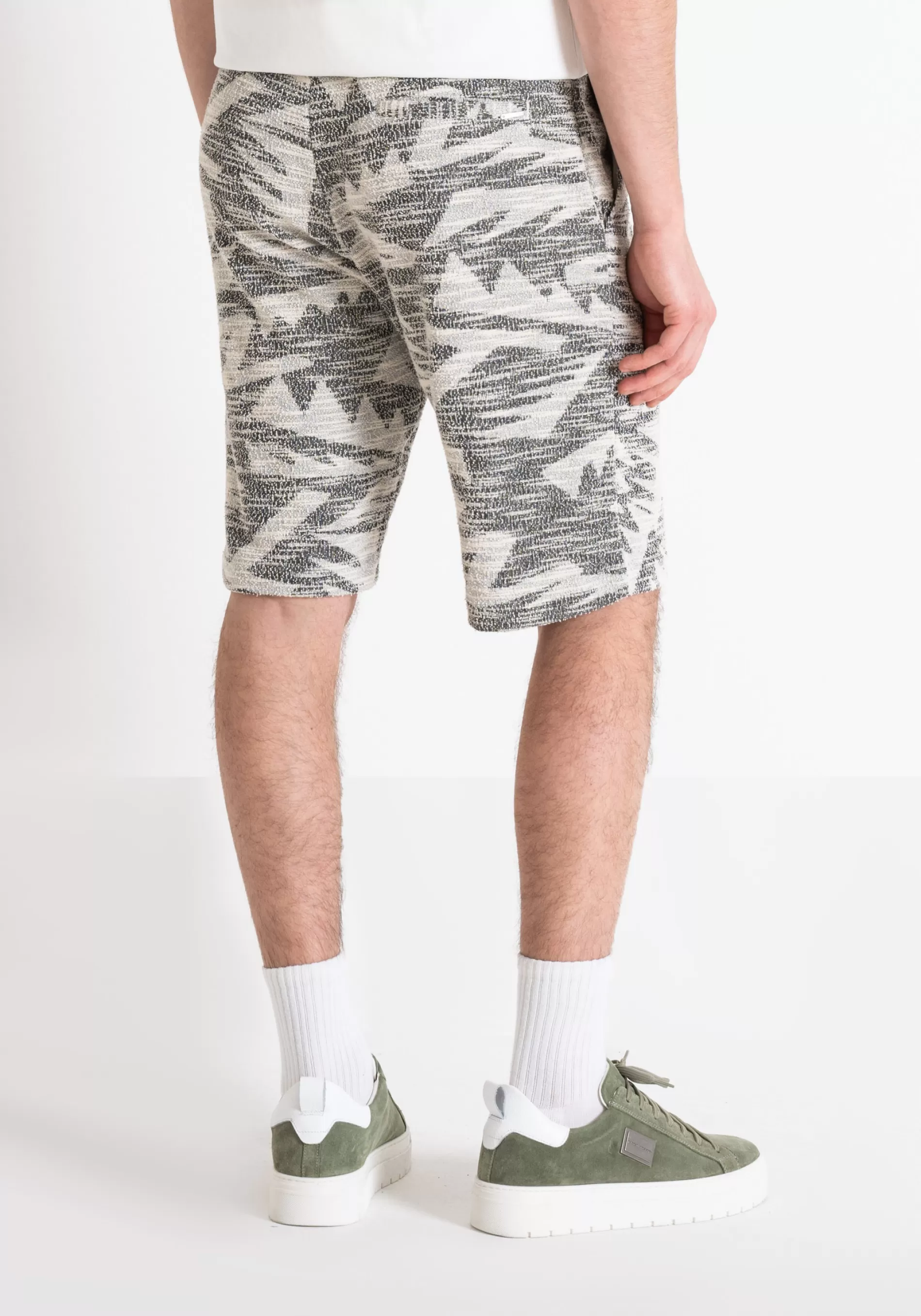 Hot REGULAR FIT FLEECE SHORTS IN REINFORCED ELASTIC COTTON Trousers