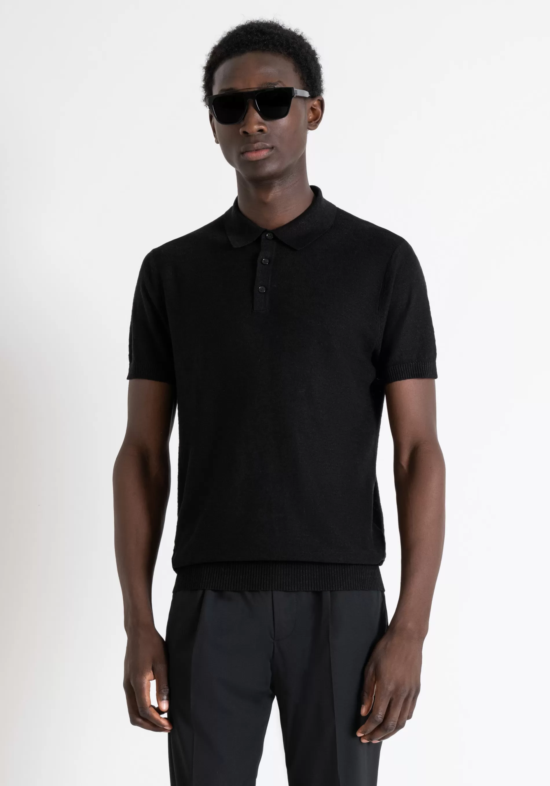 Cheap REGULAR FIT KNITTED IN VISCOSE LINEN YARN Knitwear