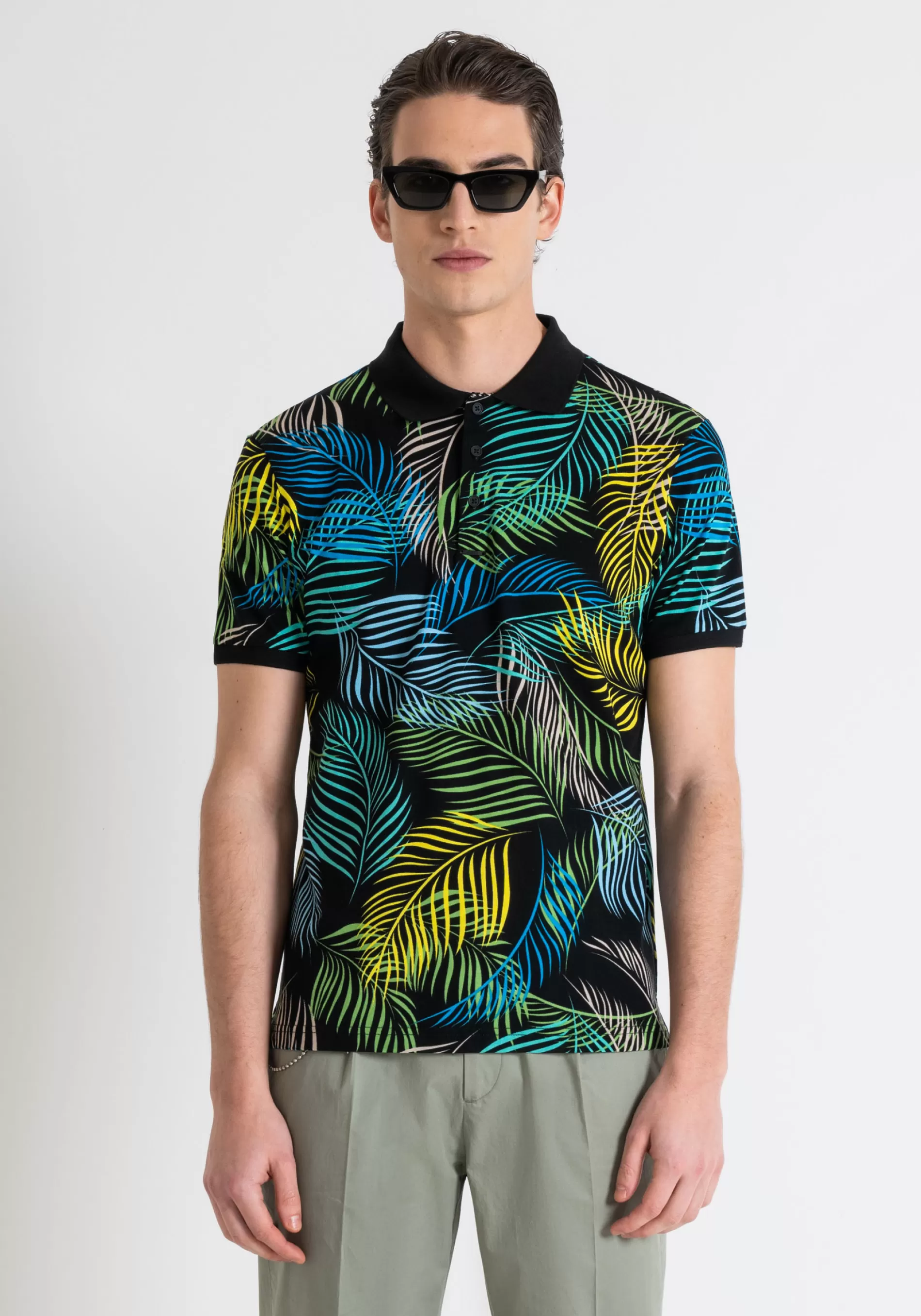 Discount REGULAR FIT MERCERIZED COTTON PIQUÉ POLO PRINTED WITH LOGO PLAQUE T-shirts and Polo